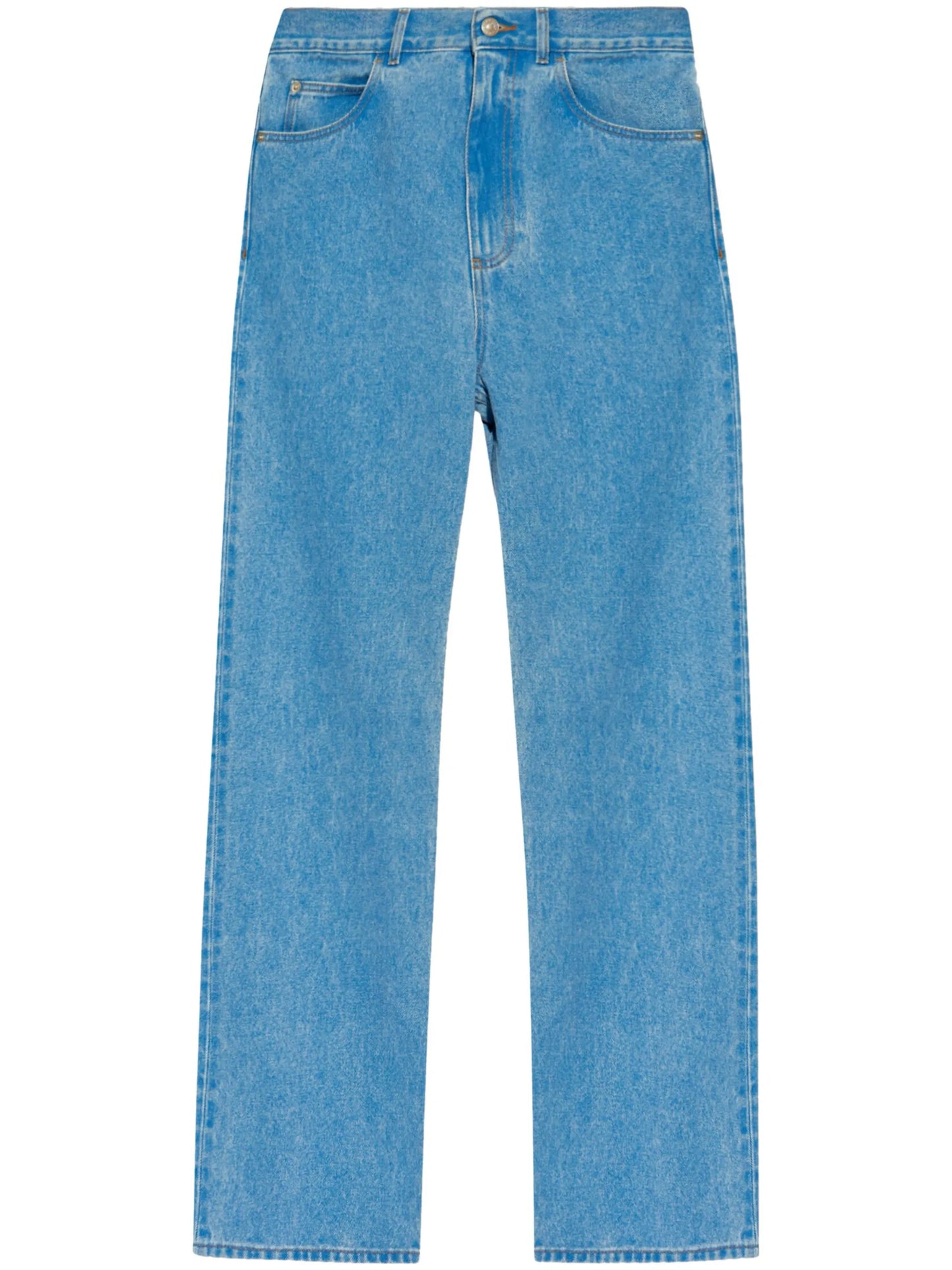 logo-patch wide-leg jeans