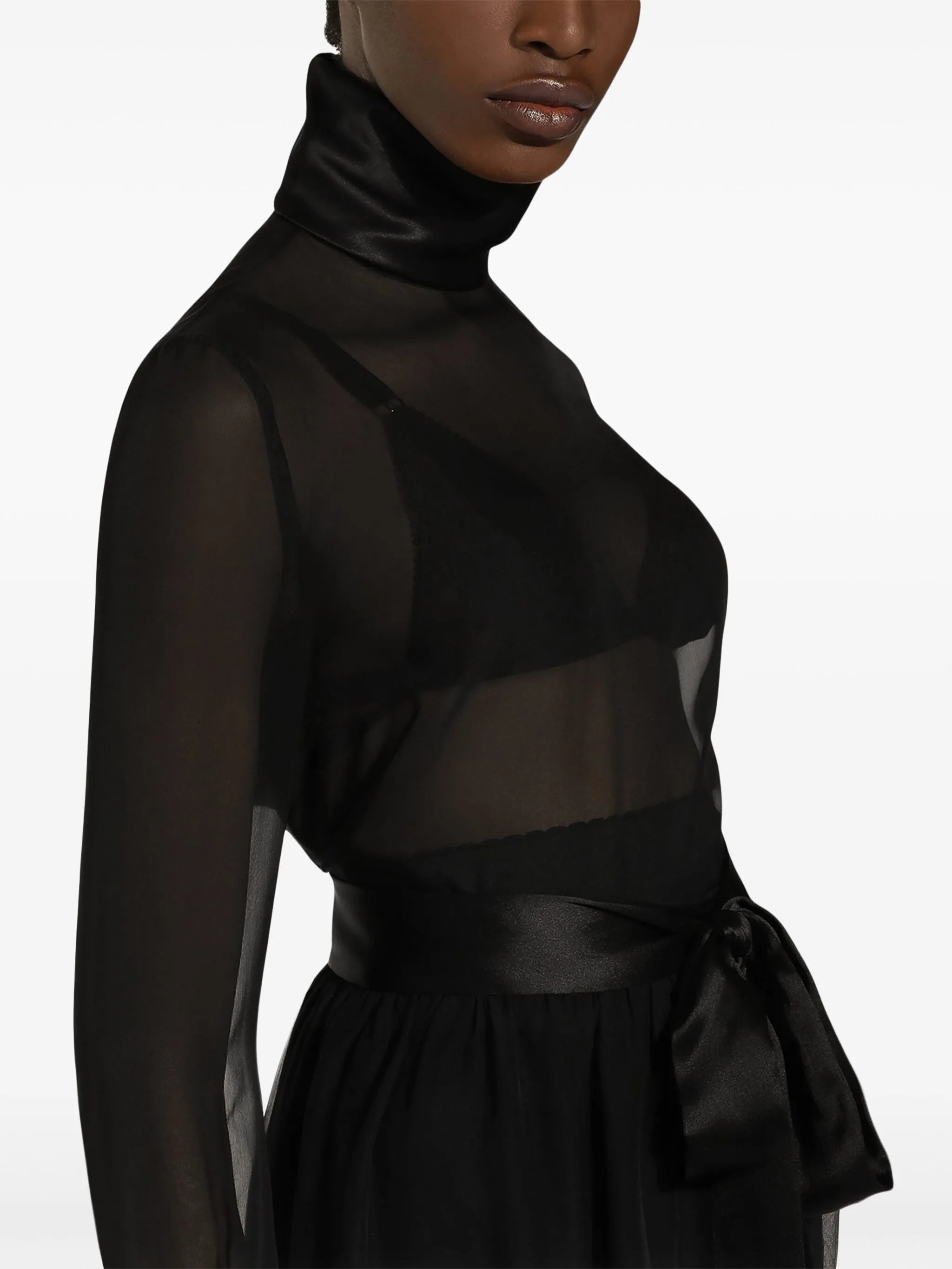 High-neck blouse