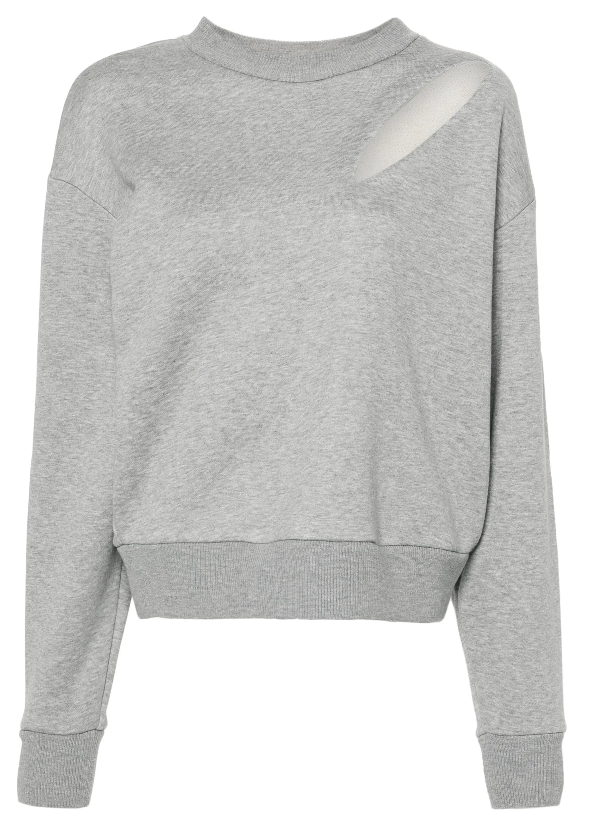 cut-out jersey sweatshirt