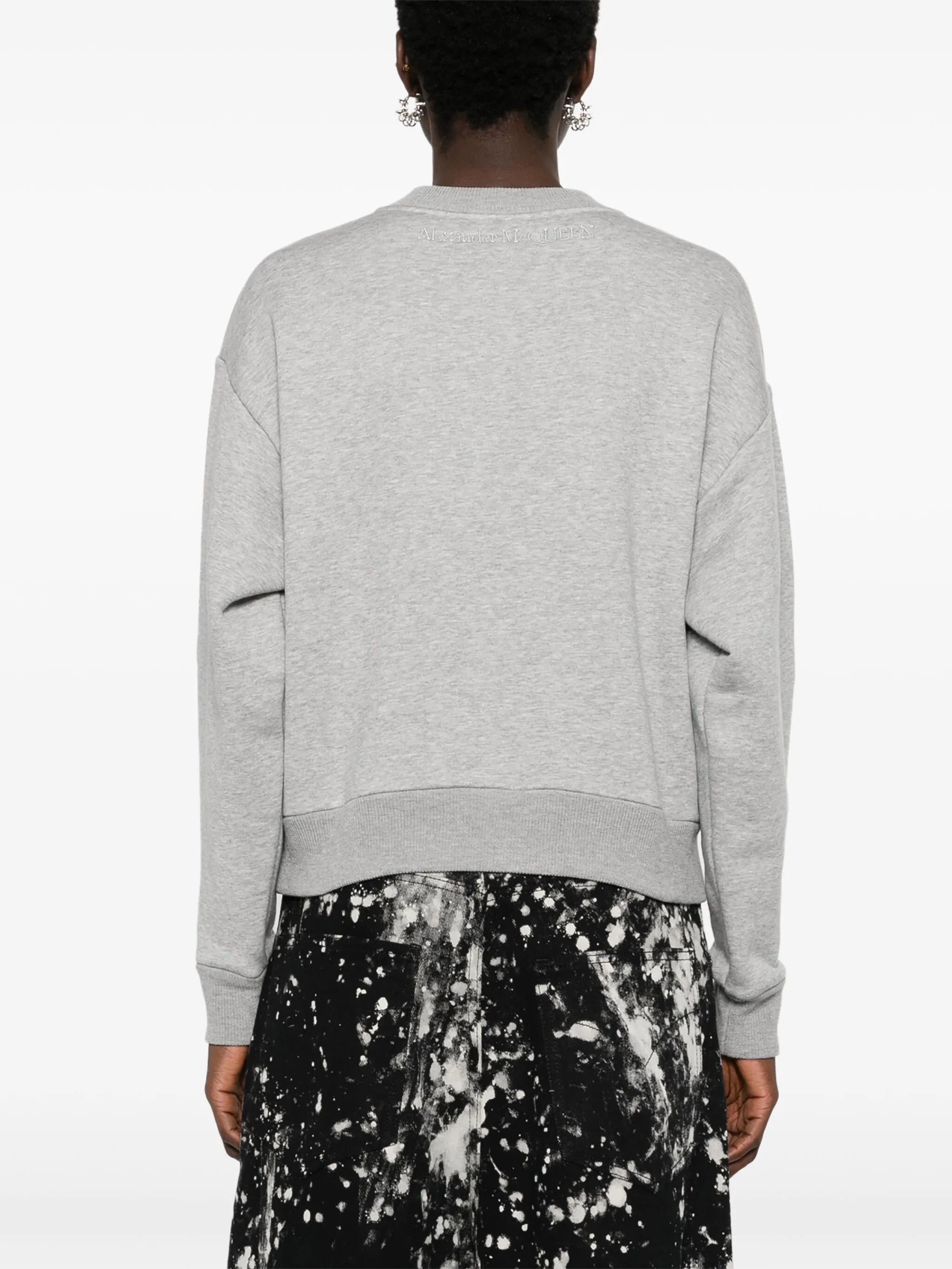 cut-out jersey sweatshirt