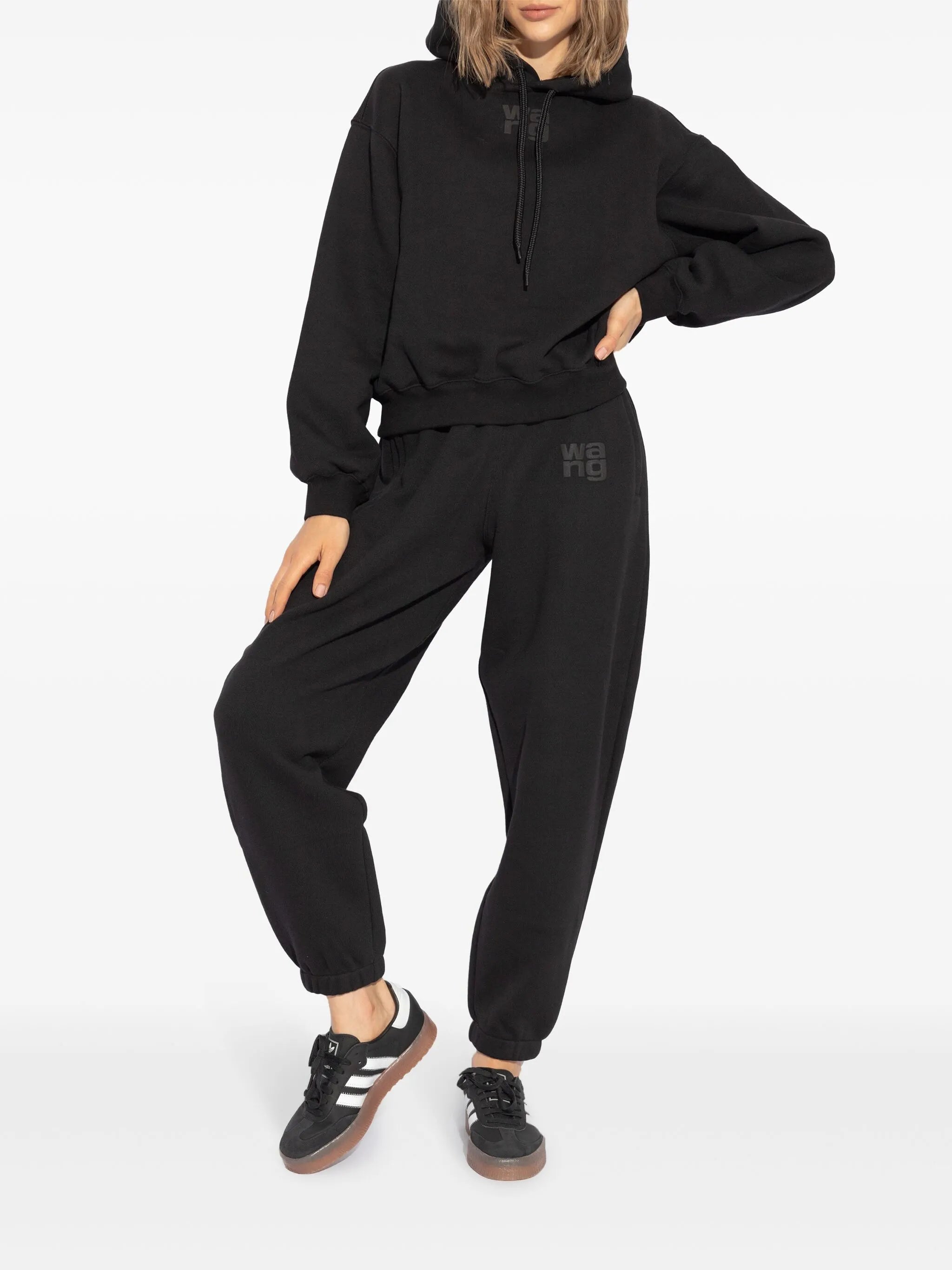 logo cotton track pants
