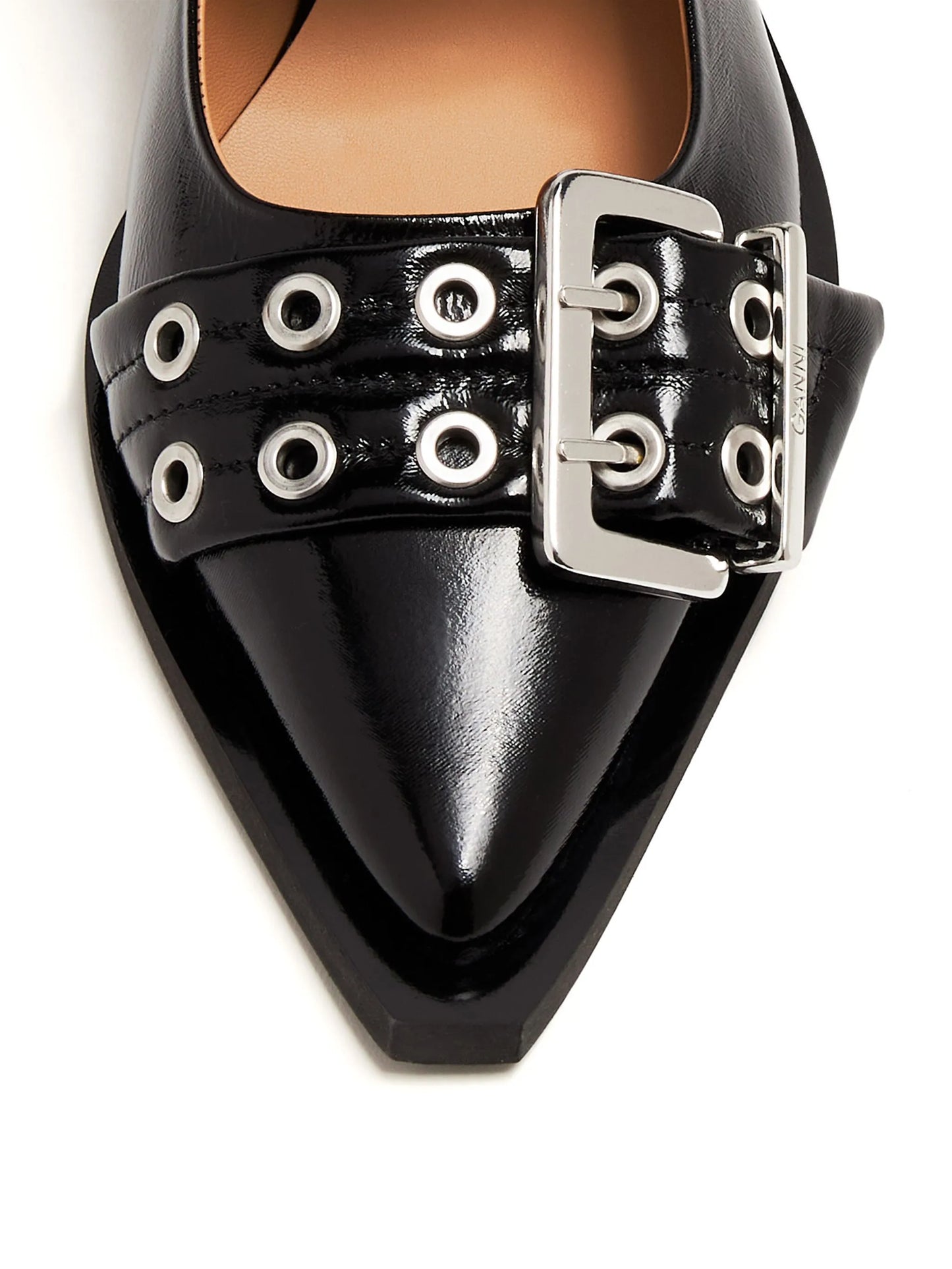 buckle-detail eyelet-embellished sandals