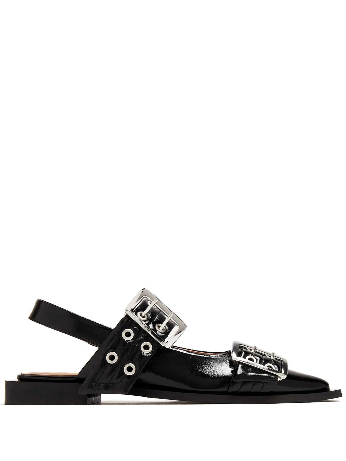 buckle-detail eyelet-embellished sandals