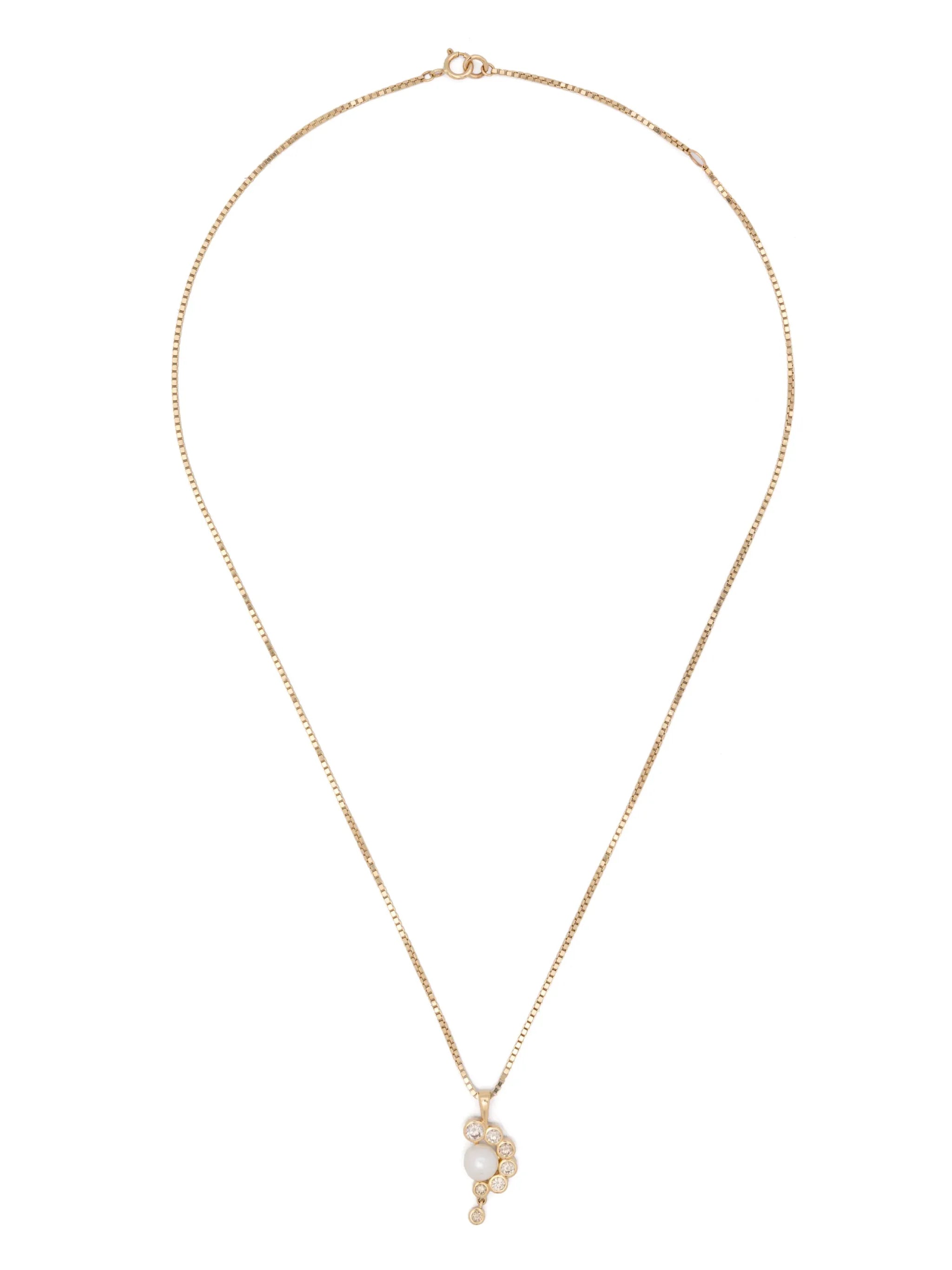 9CT yellow gold Martha Nº2 diamond necklace