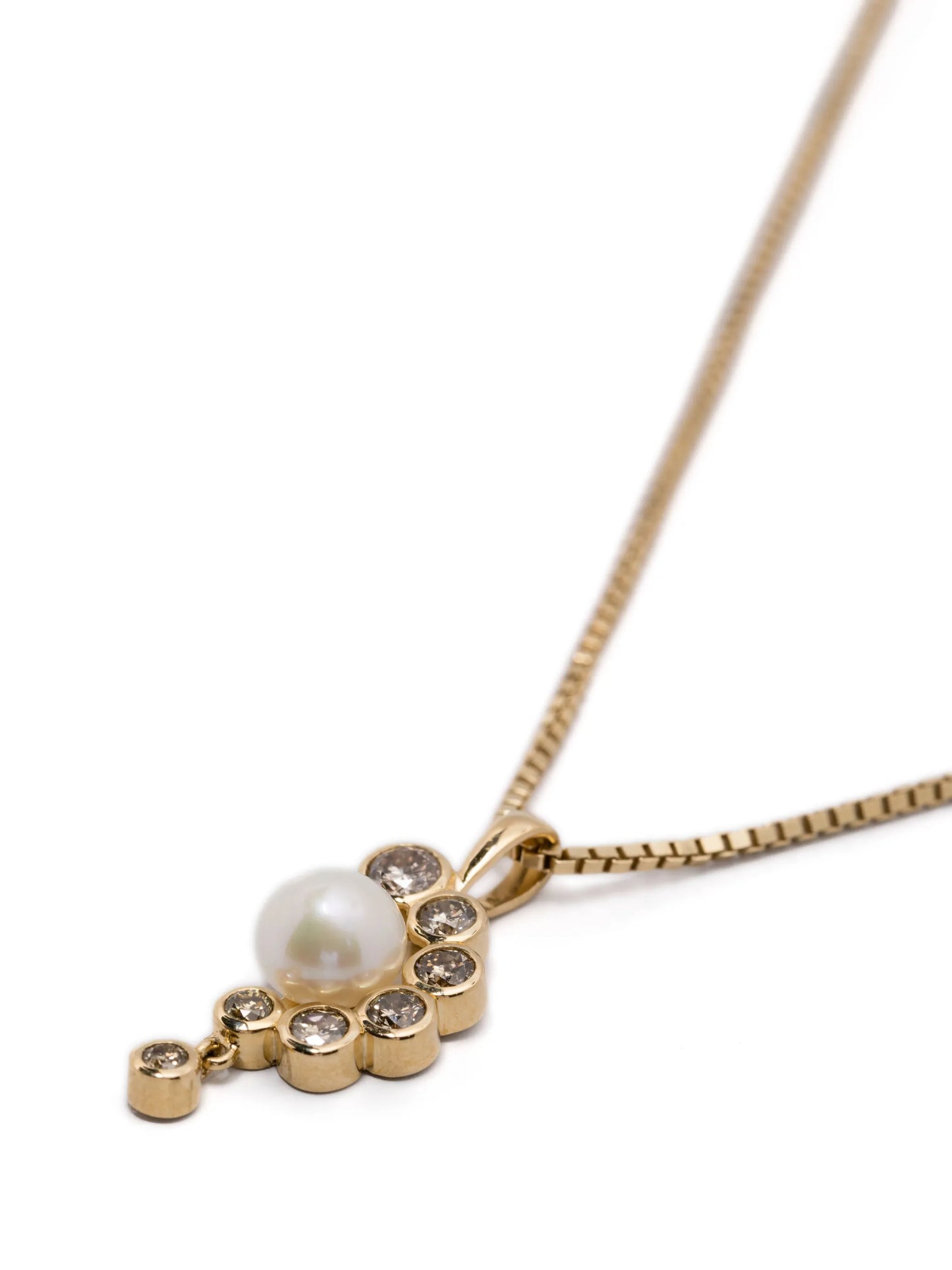 9CT yellow gold Martha Nº2 diamond necklace