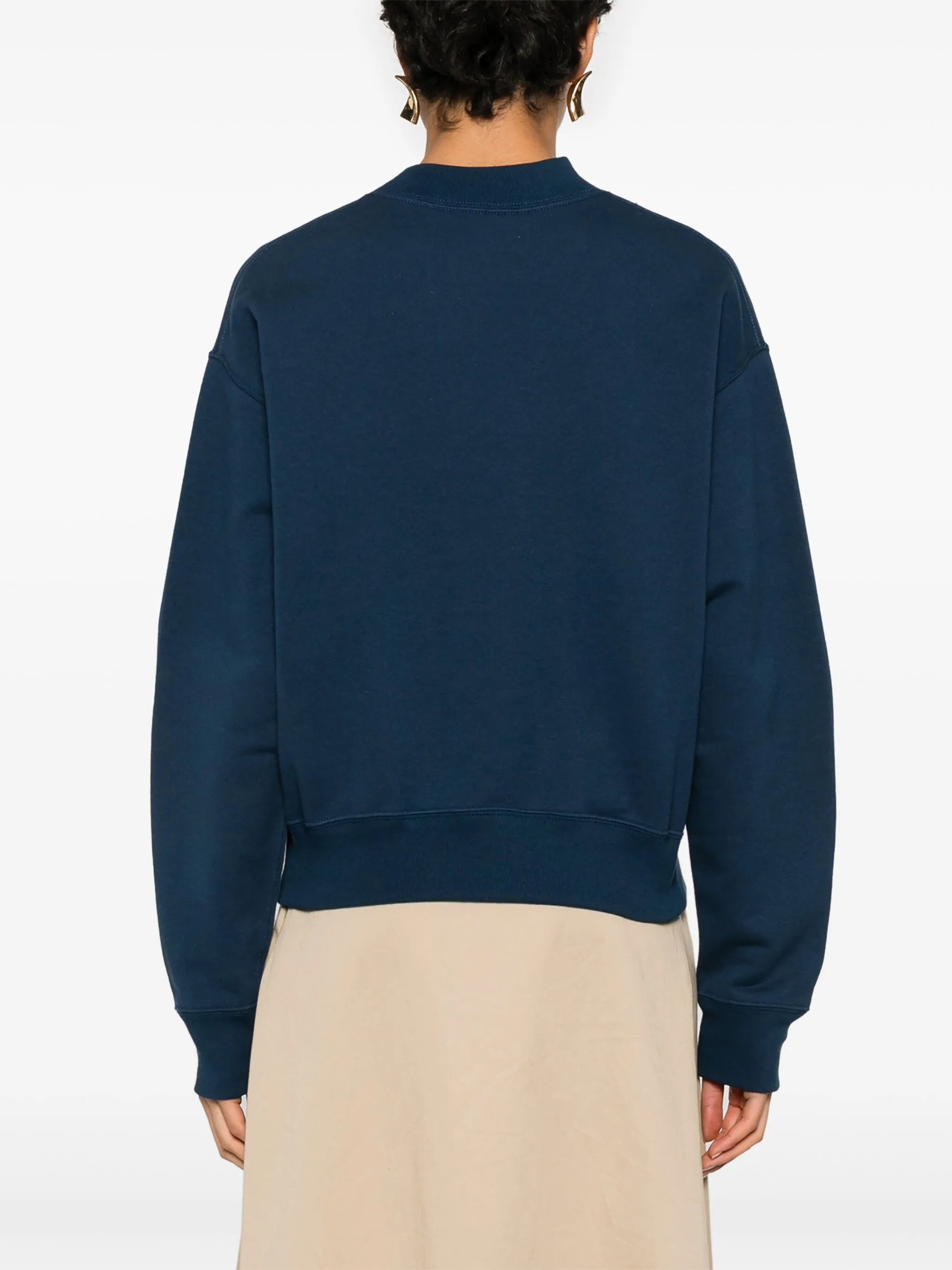 patch-appliqué turtleneck sweatshirt