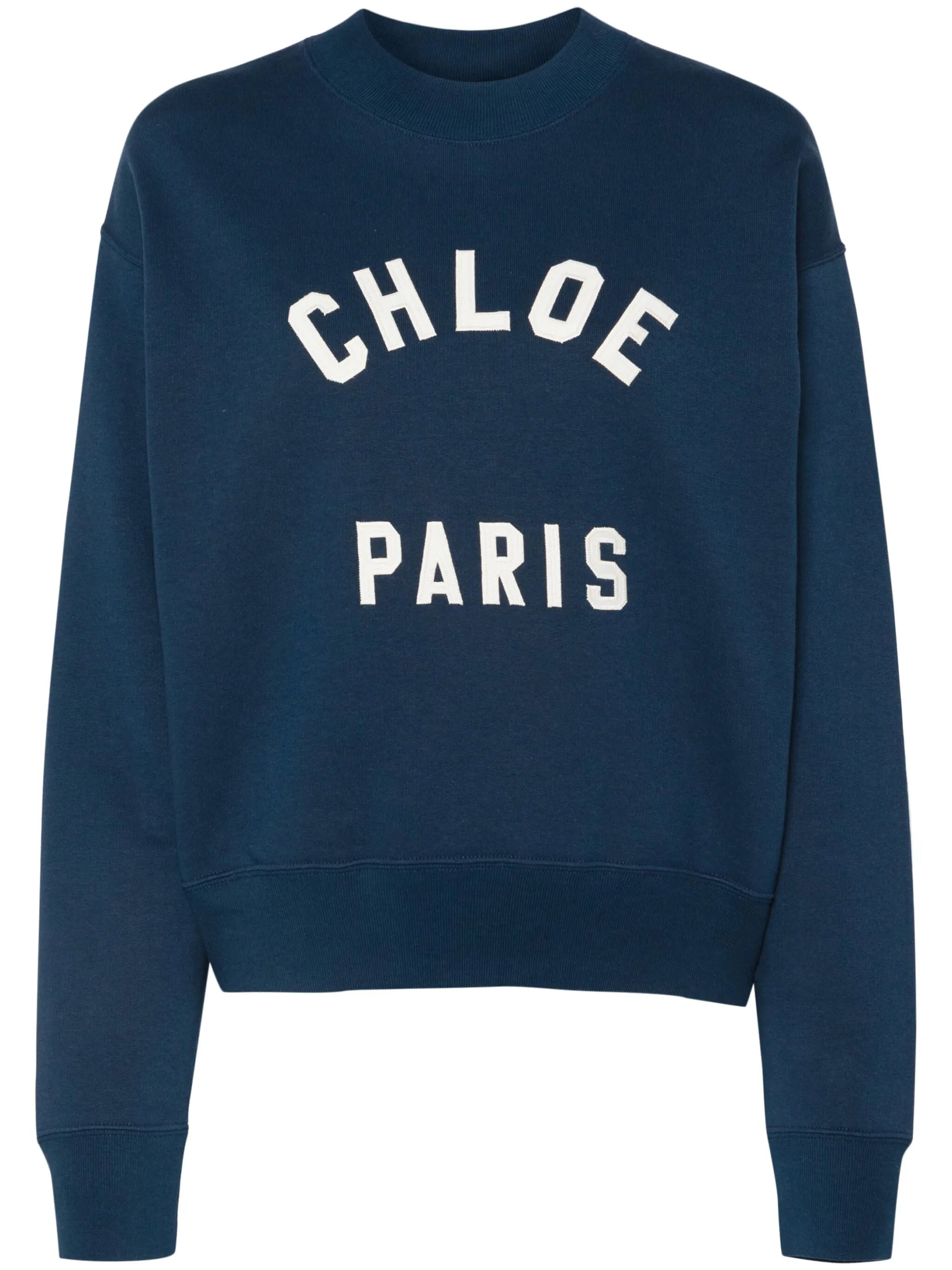 patch-appliqué turtleneck sweatshirt