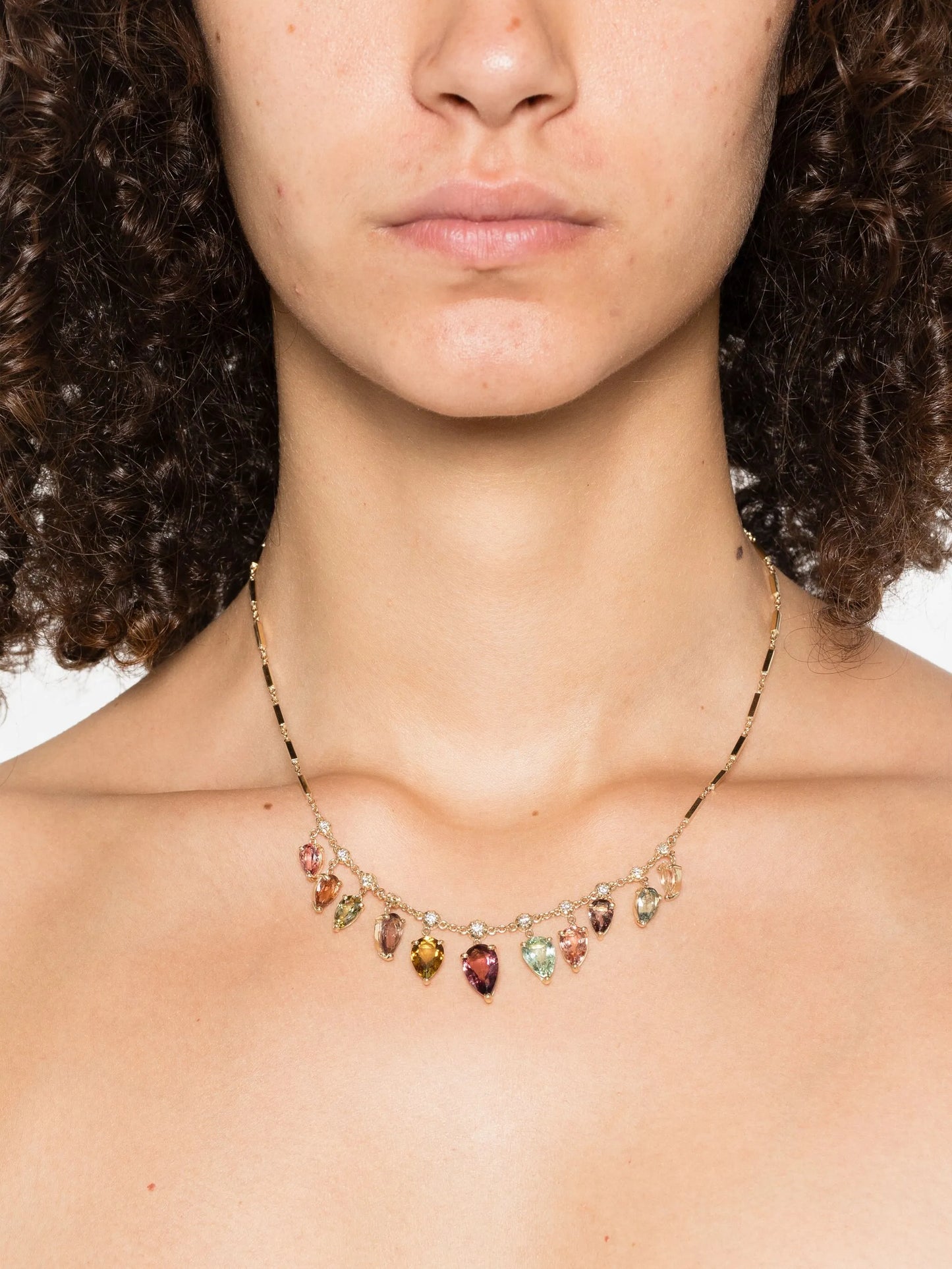 14CT yellow gold Sophia diamond necklace