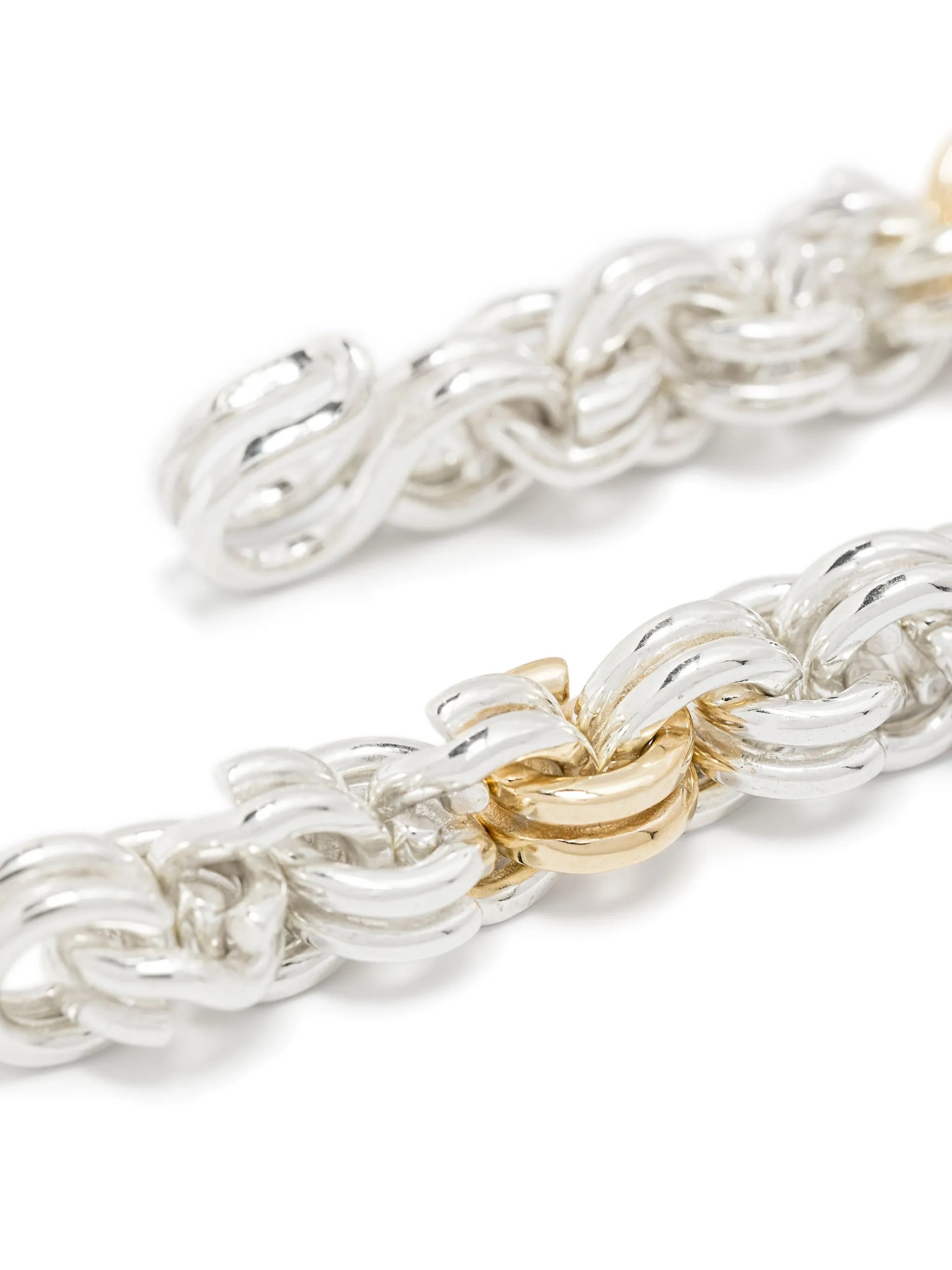 14K yellow gold two-tone bracelet