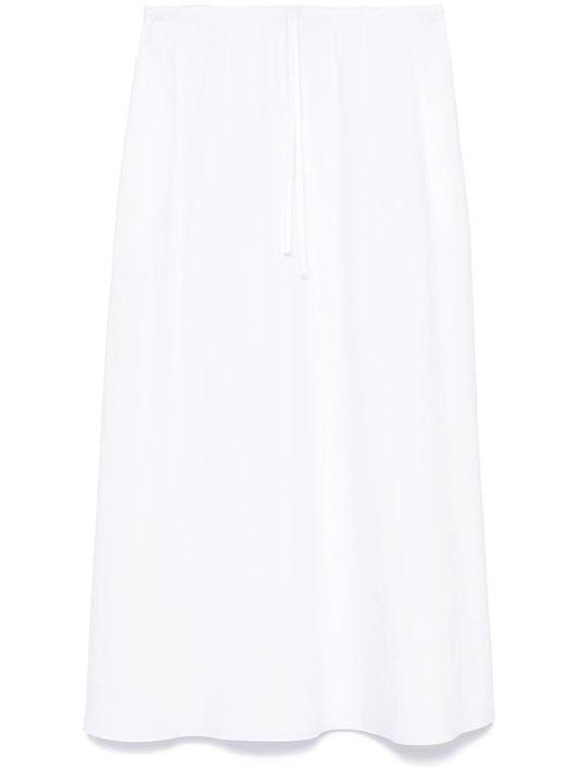 Drawcord organic cotton skirt