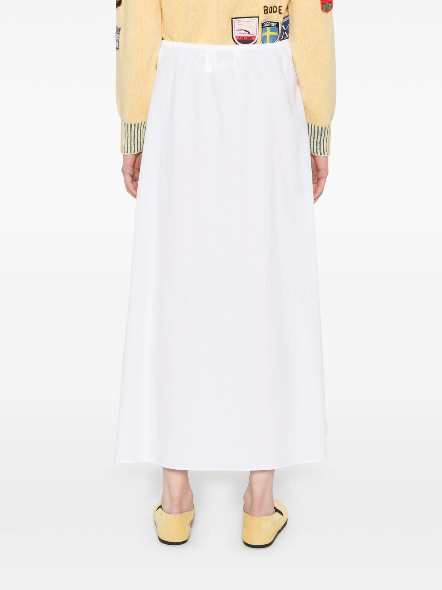Drawcord organic cotton skirt
