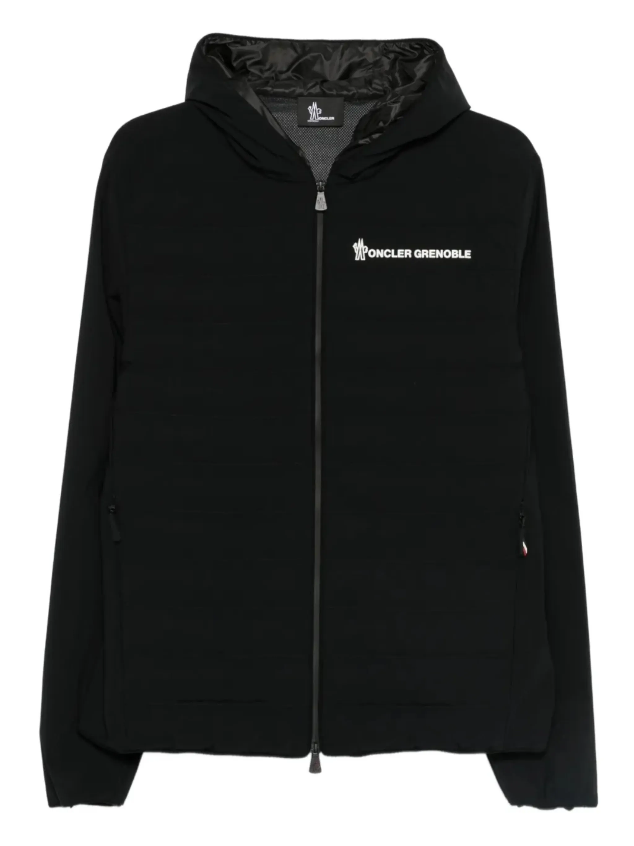 padded zip-up sweatshirt