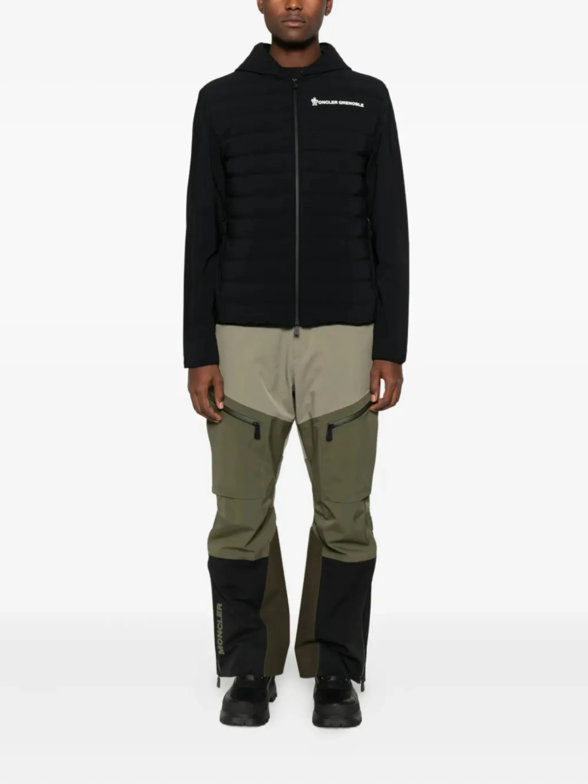 padded zip-up sweatshirt