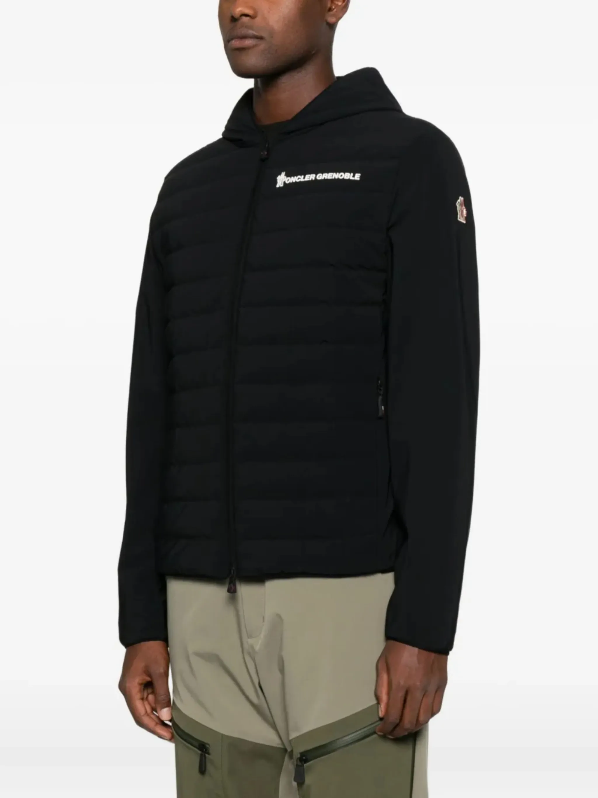 padded zip-up sweatshirt
