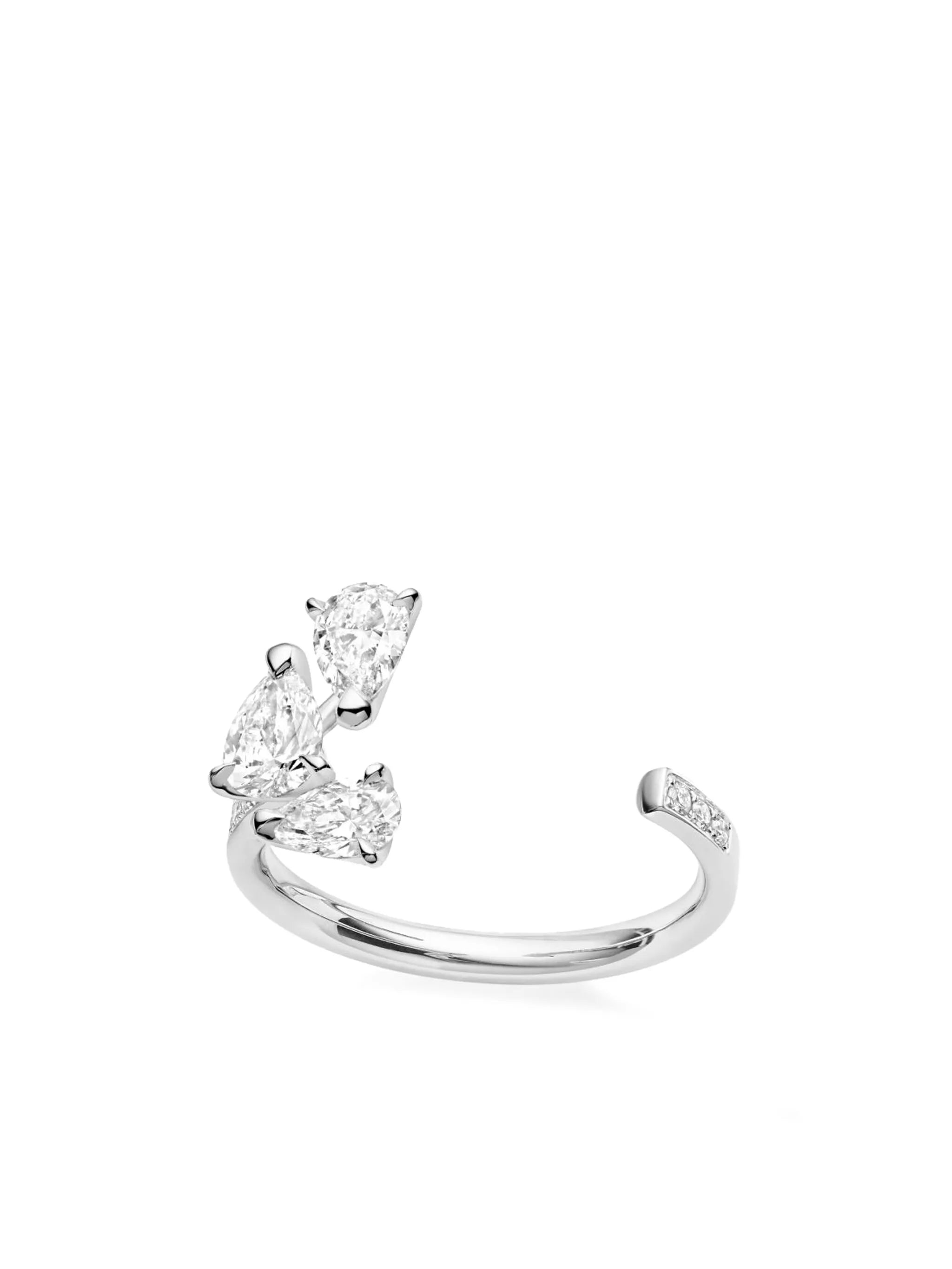 18kt white gold Serti sur Vide diamong ring