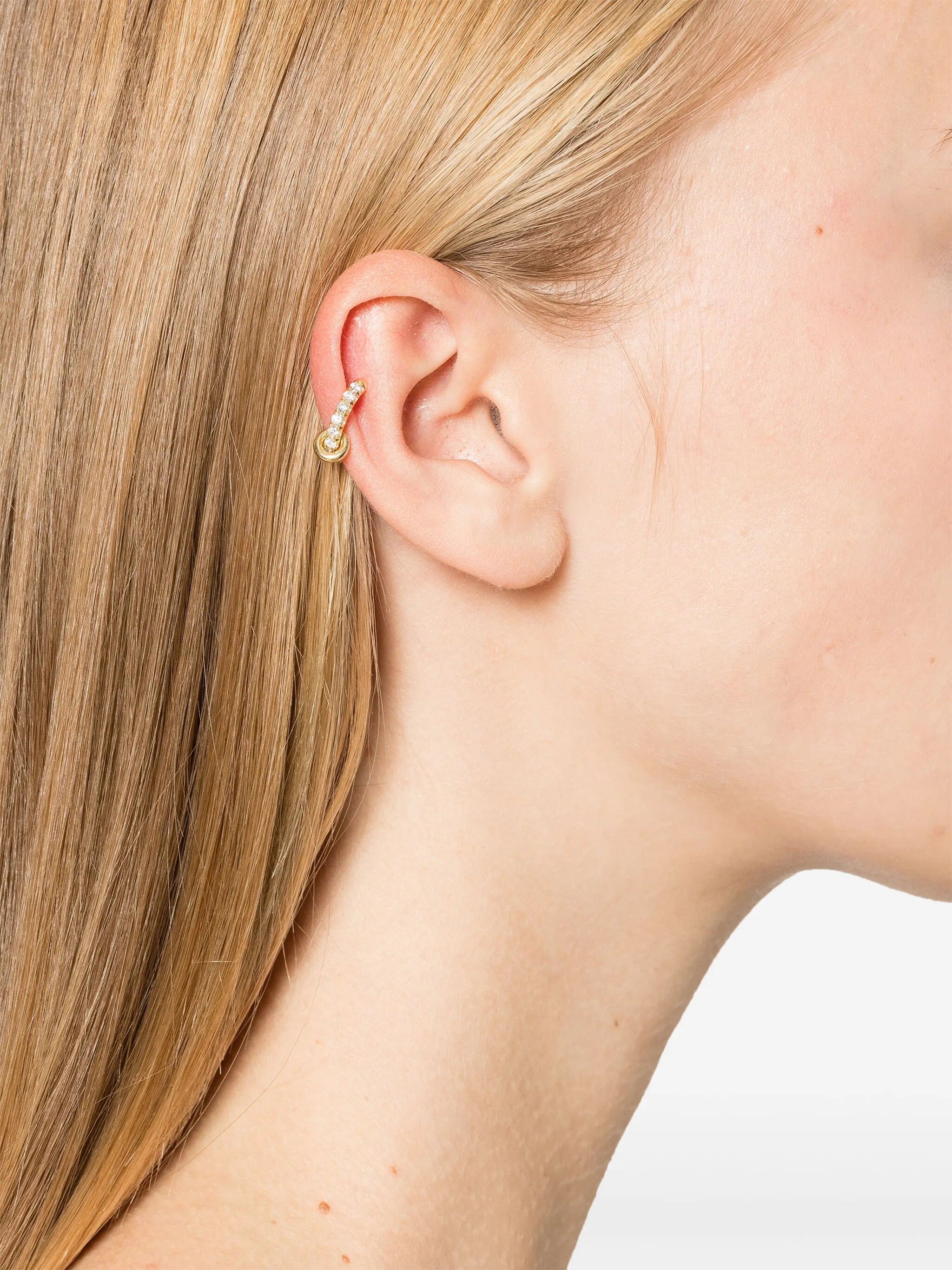 18kt yellow gold diamond ear cuff
