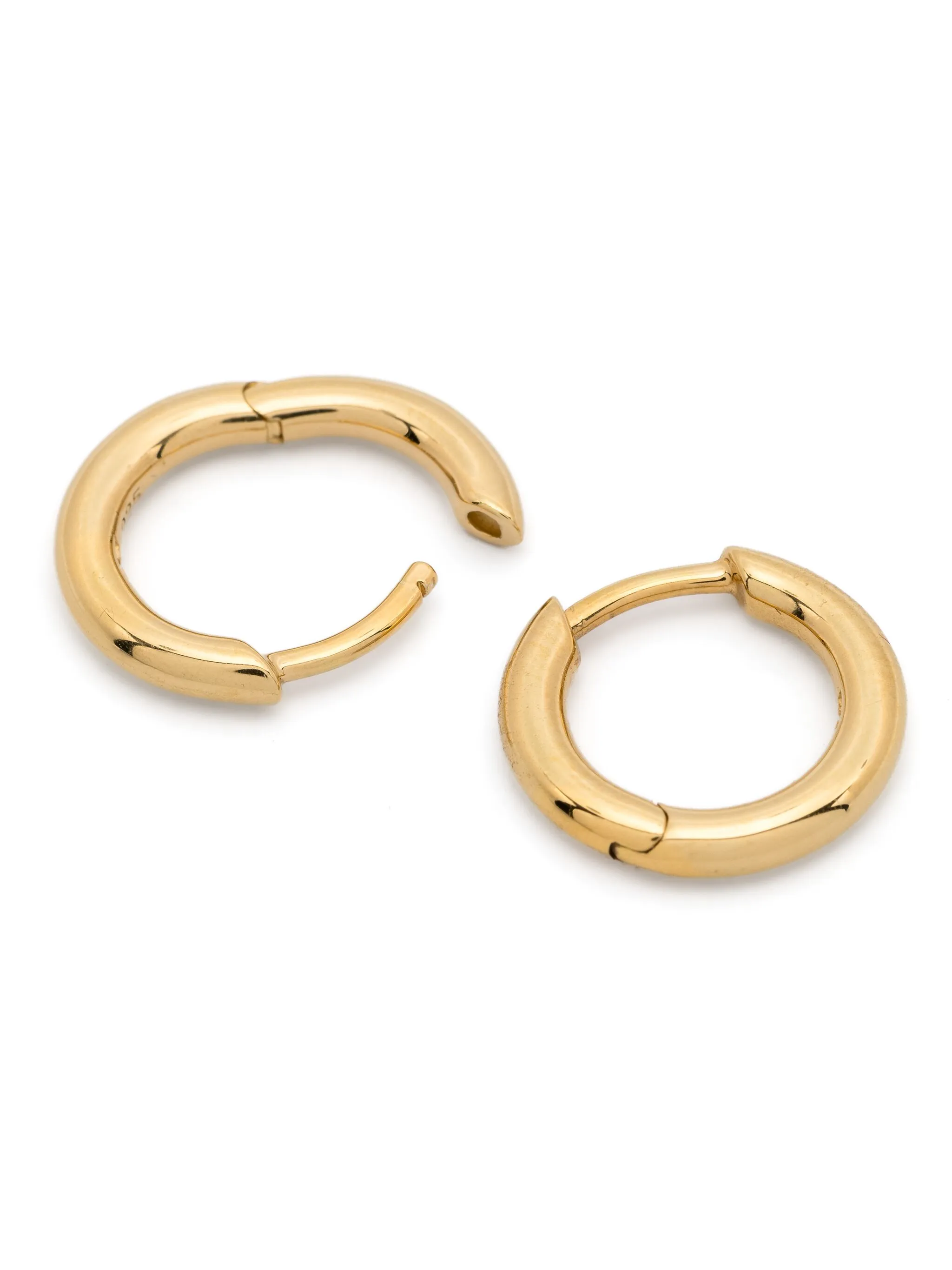 polished-finish hoop earrings