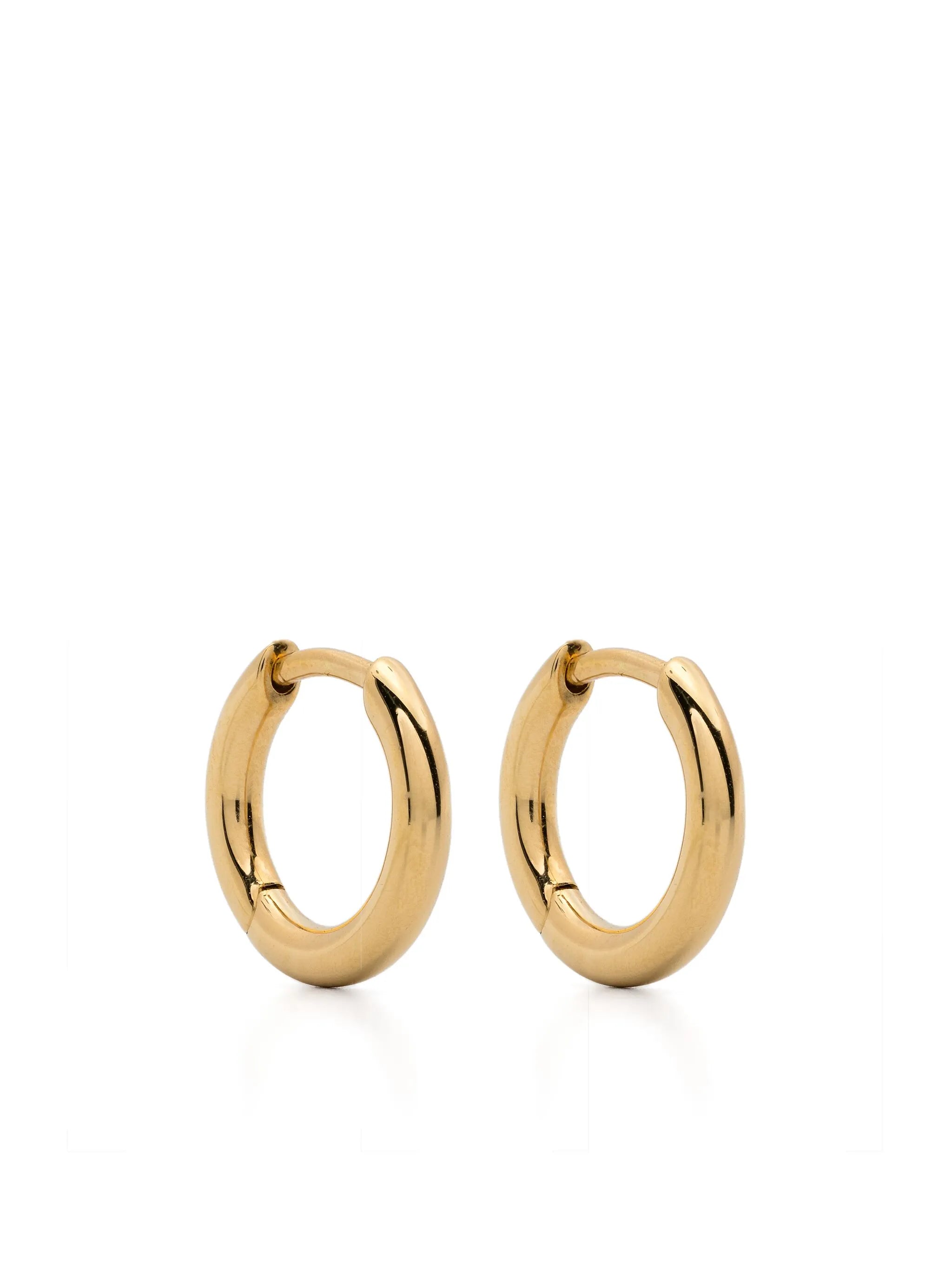 polished-finish hoop earrings