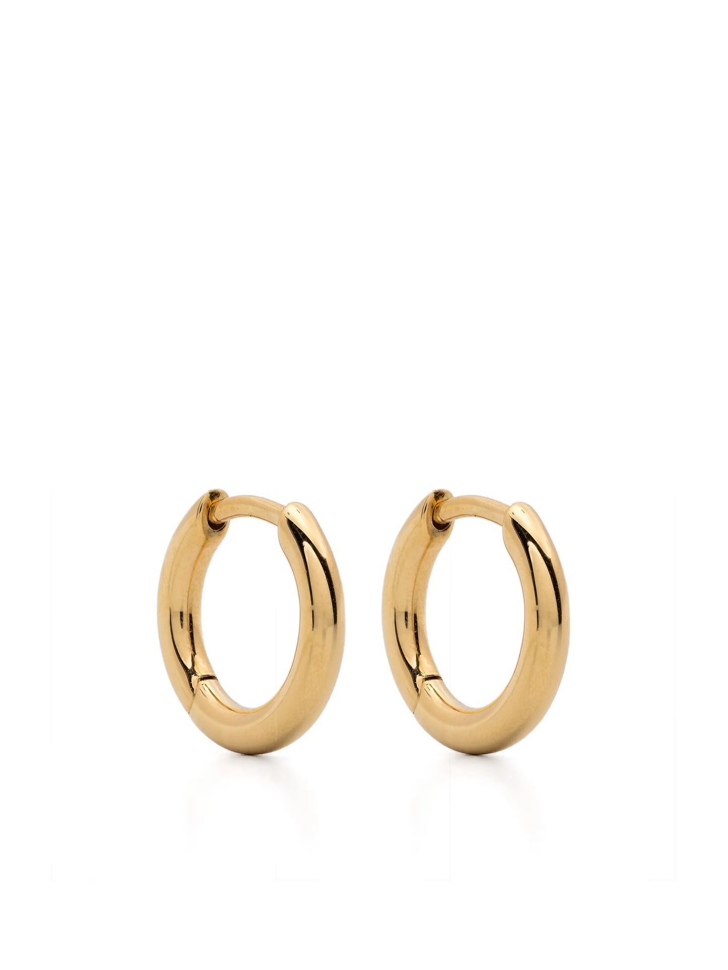polished-finish hoop earrings