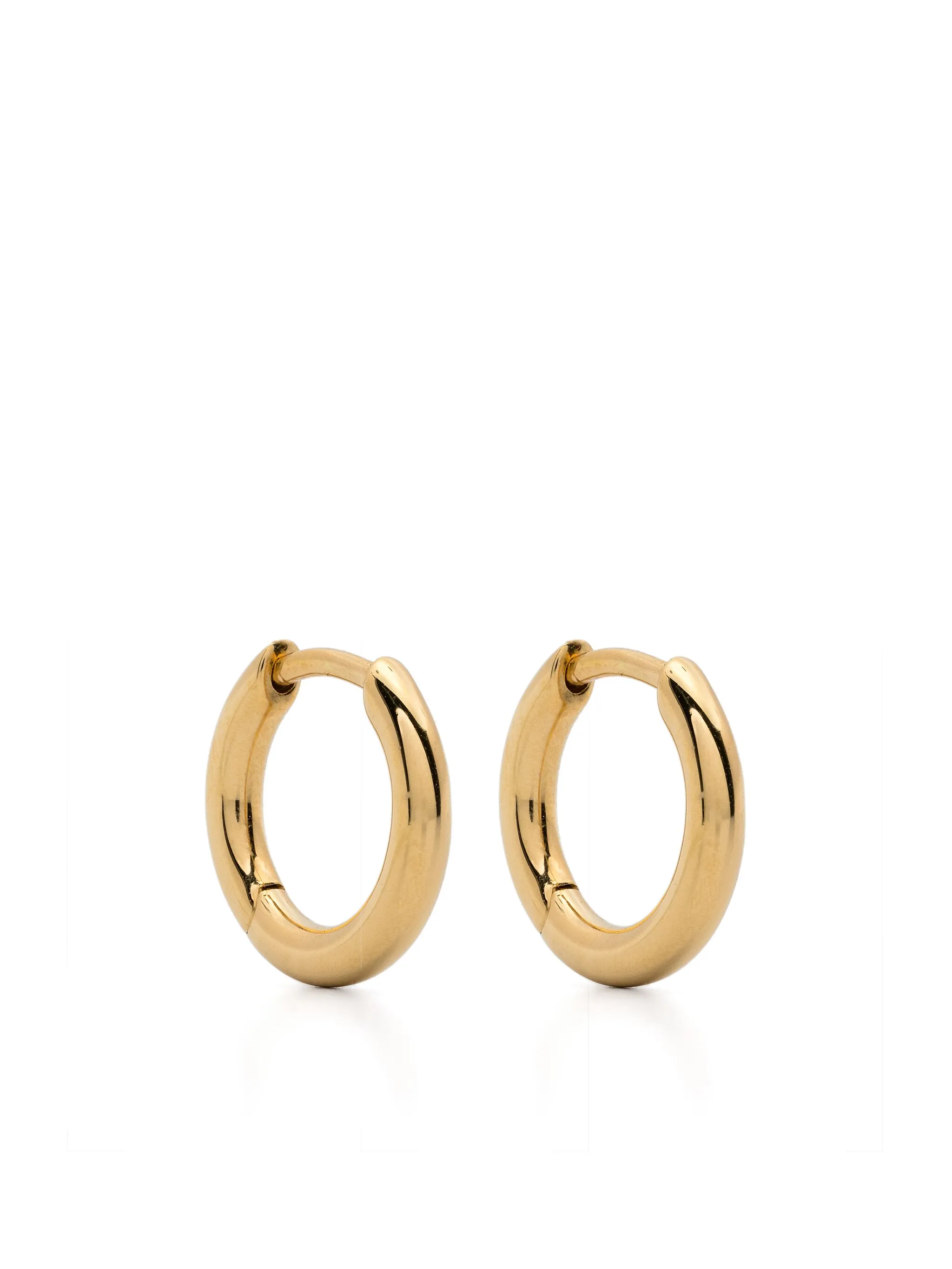 polished-finish hoop earrings