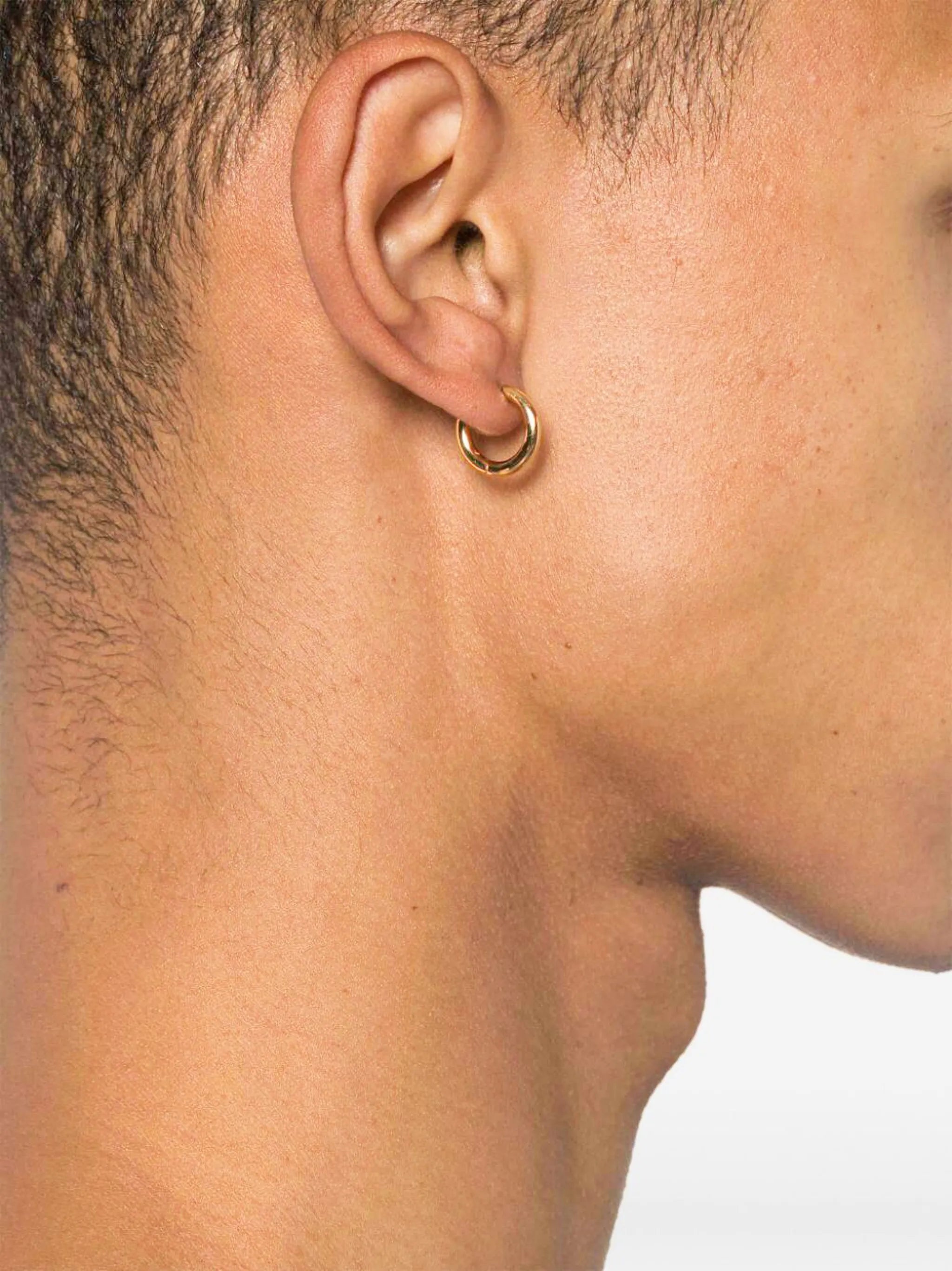 polished-finish hoop earrings