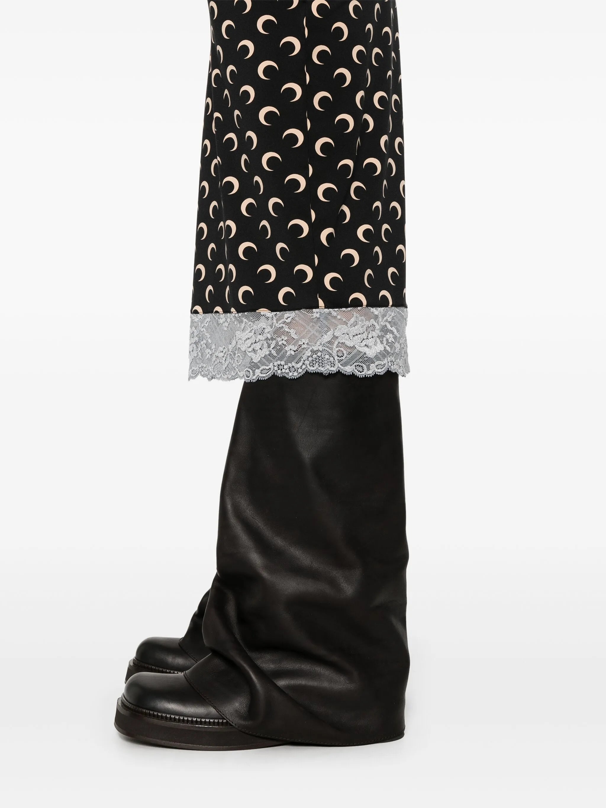 Moon-logo strapless midi dress