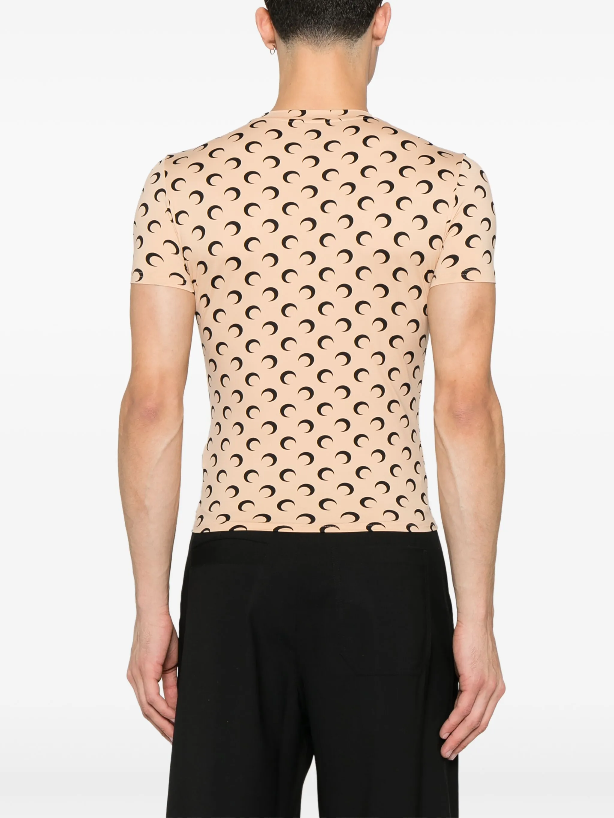 moon-print crewneck top