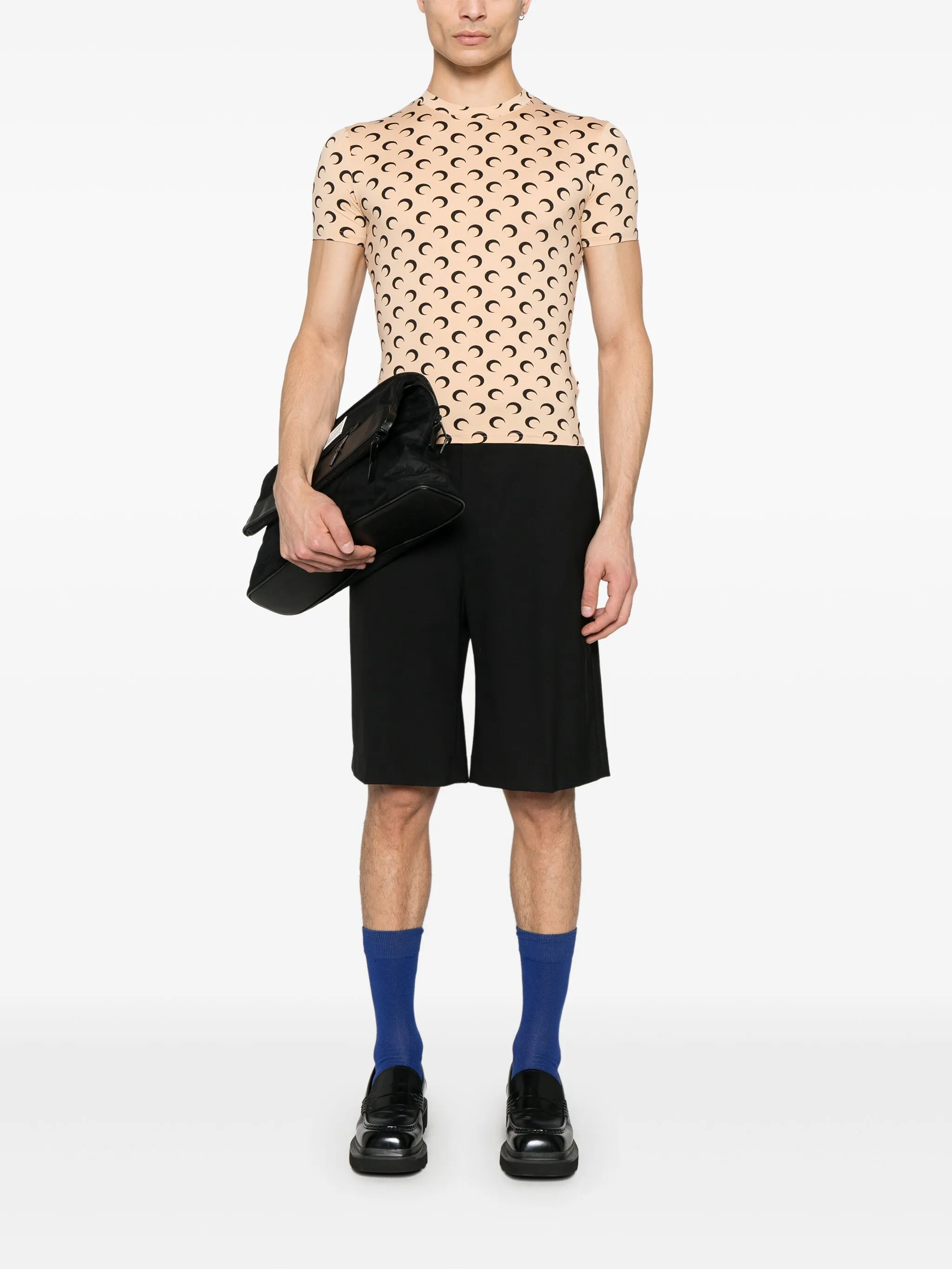 moon-print crewneck top