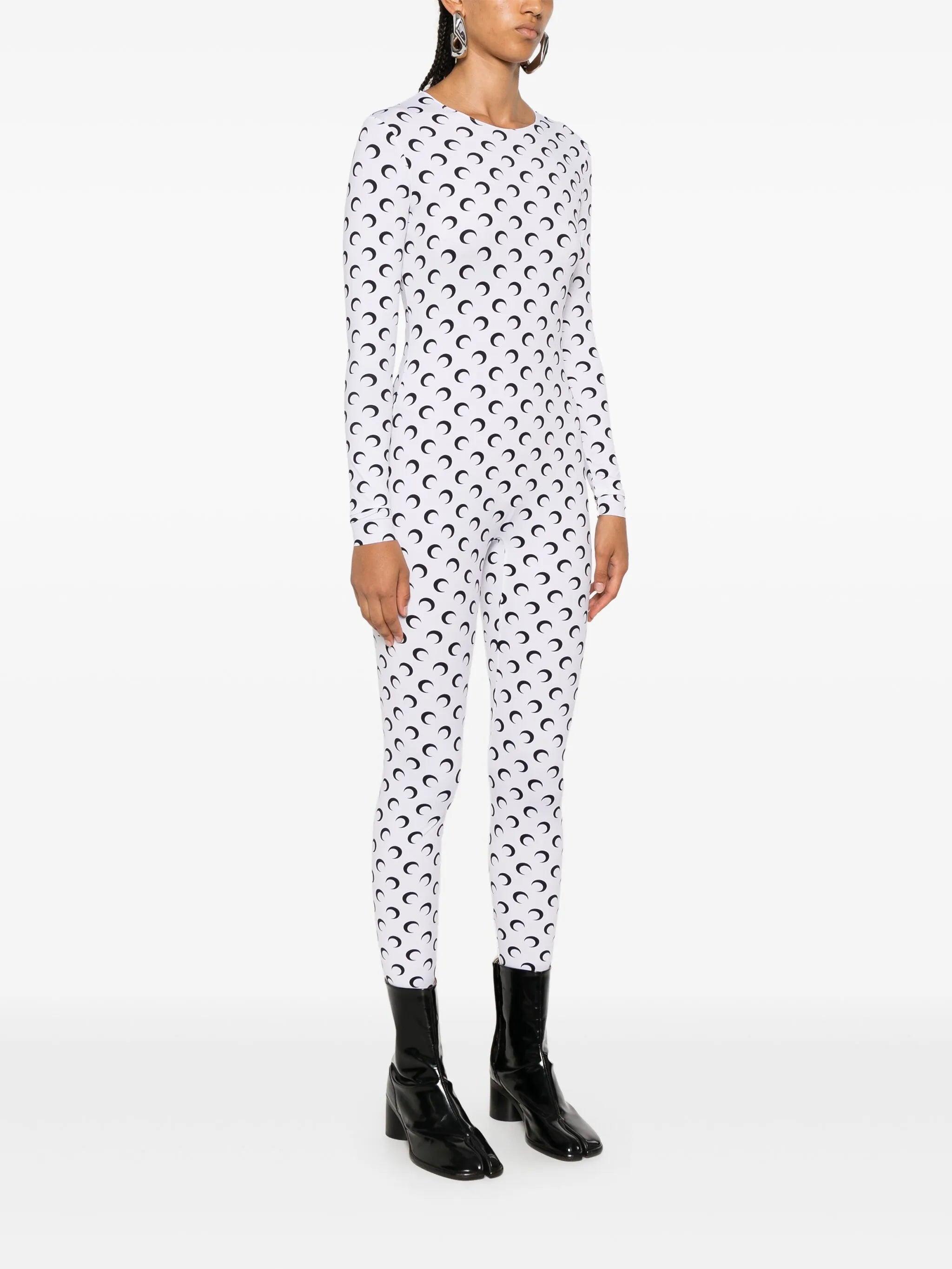 logo-print jersey catsuit