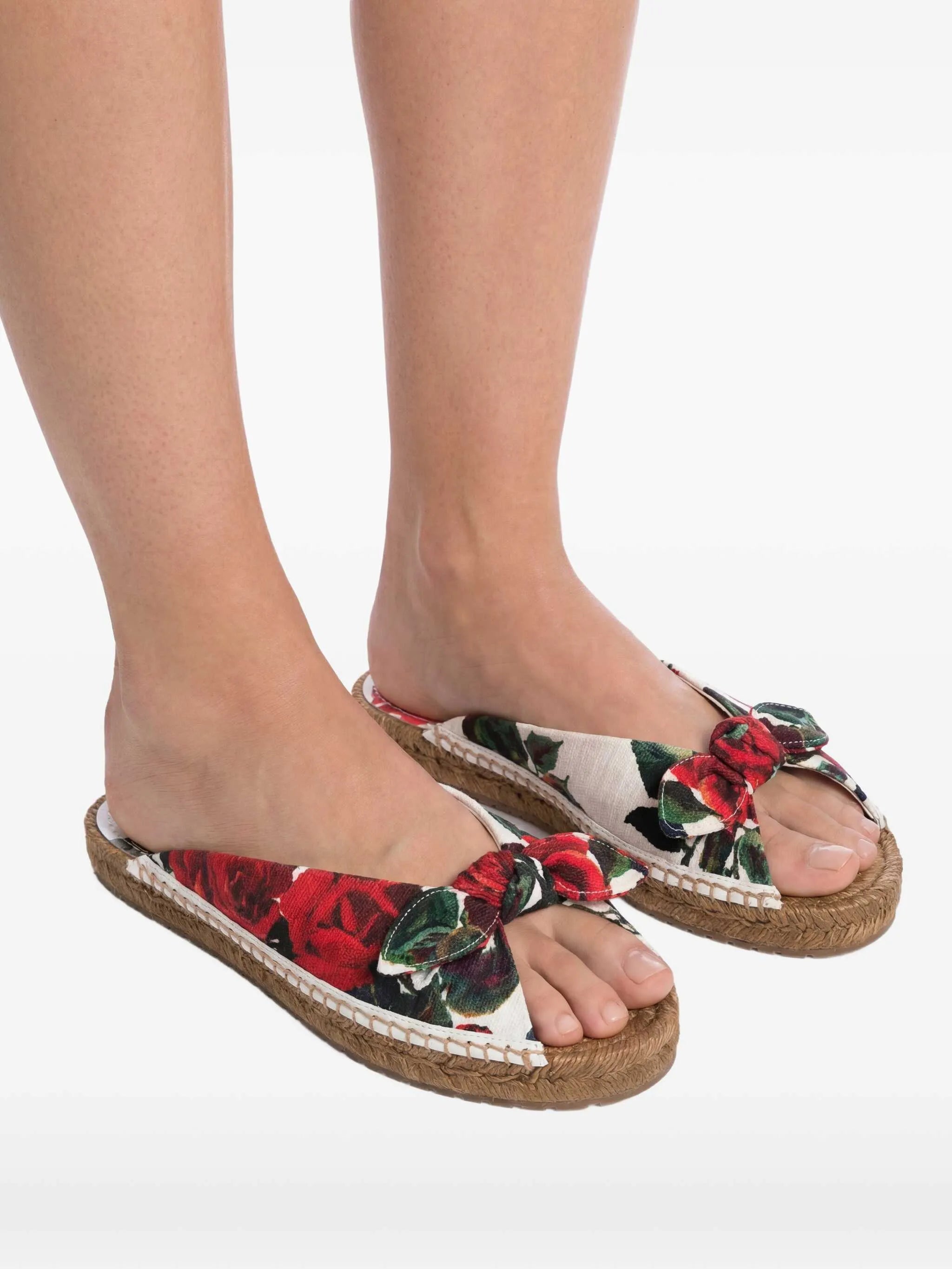 floral-print espadrilles