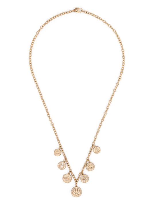 14CT yellow gold diamond necklace