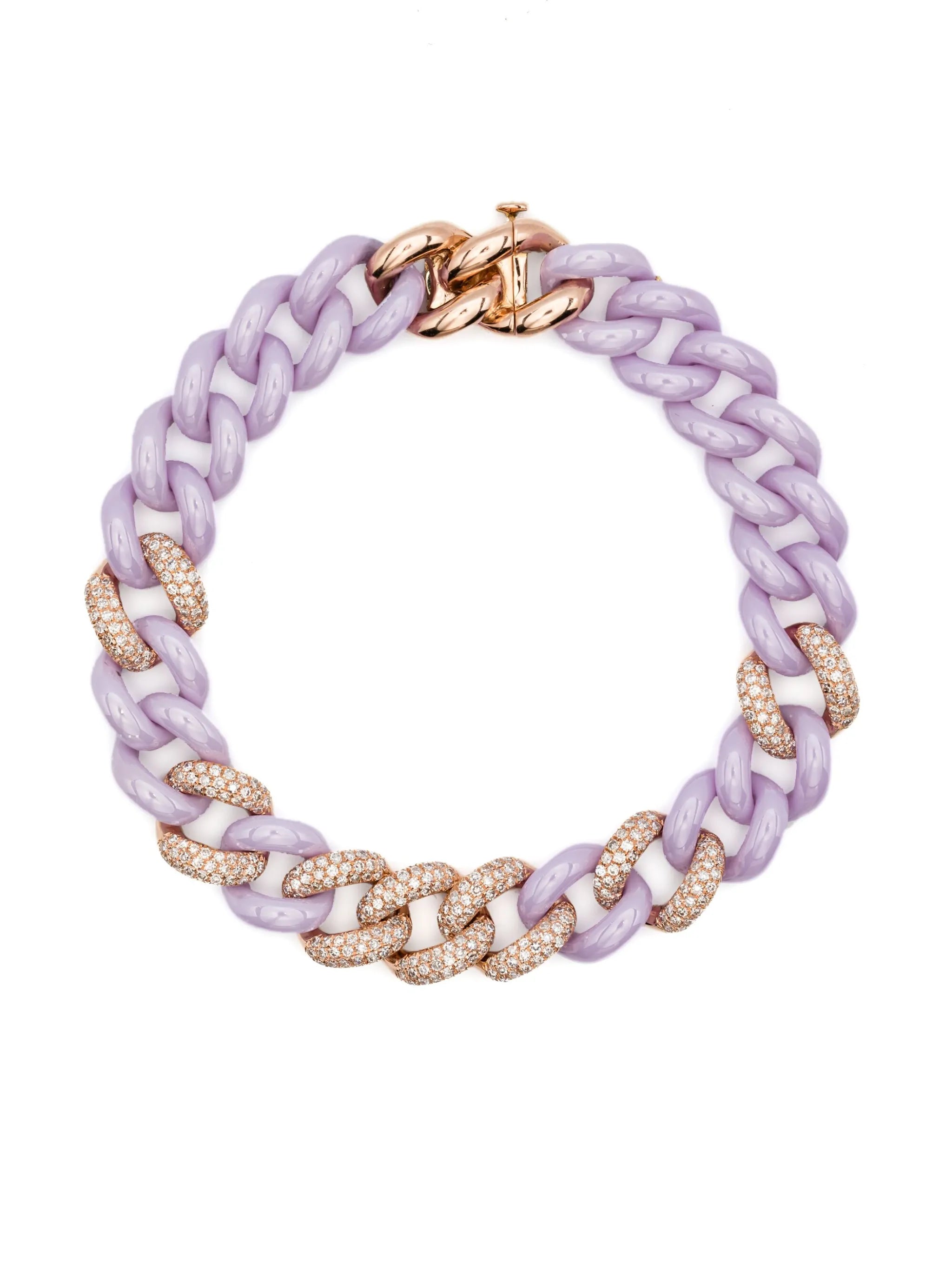 18CT rose gold diamond bracelet