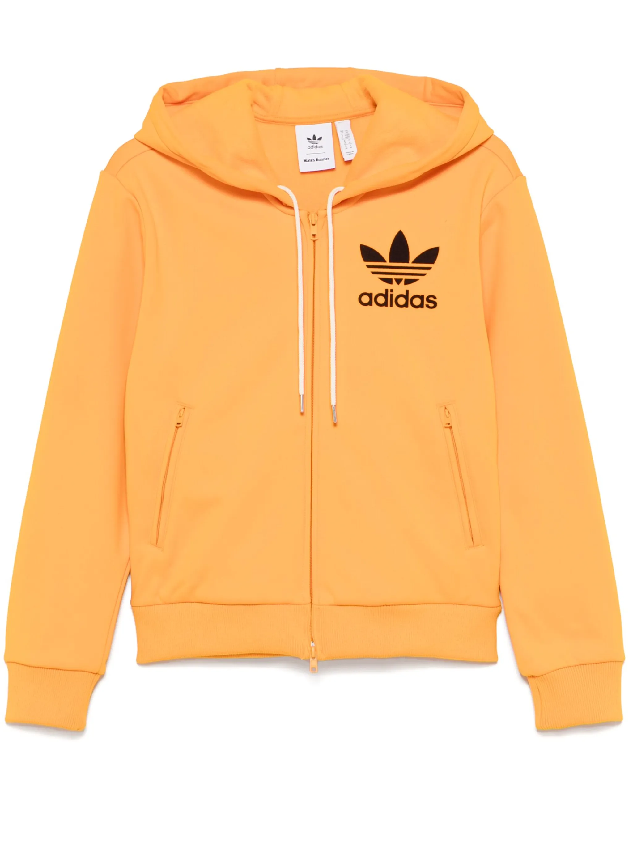 x Wales Bonner logo-flocked hoodie