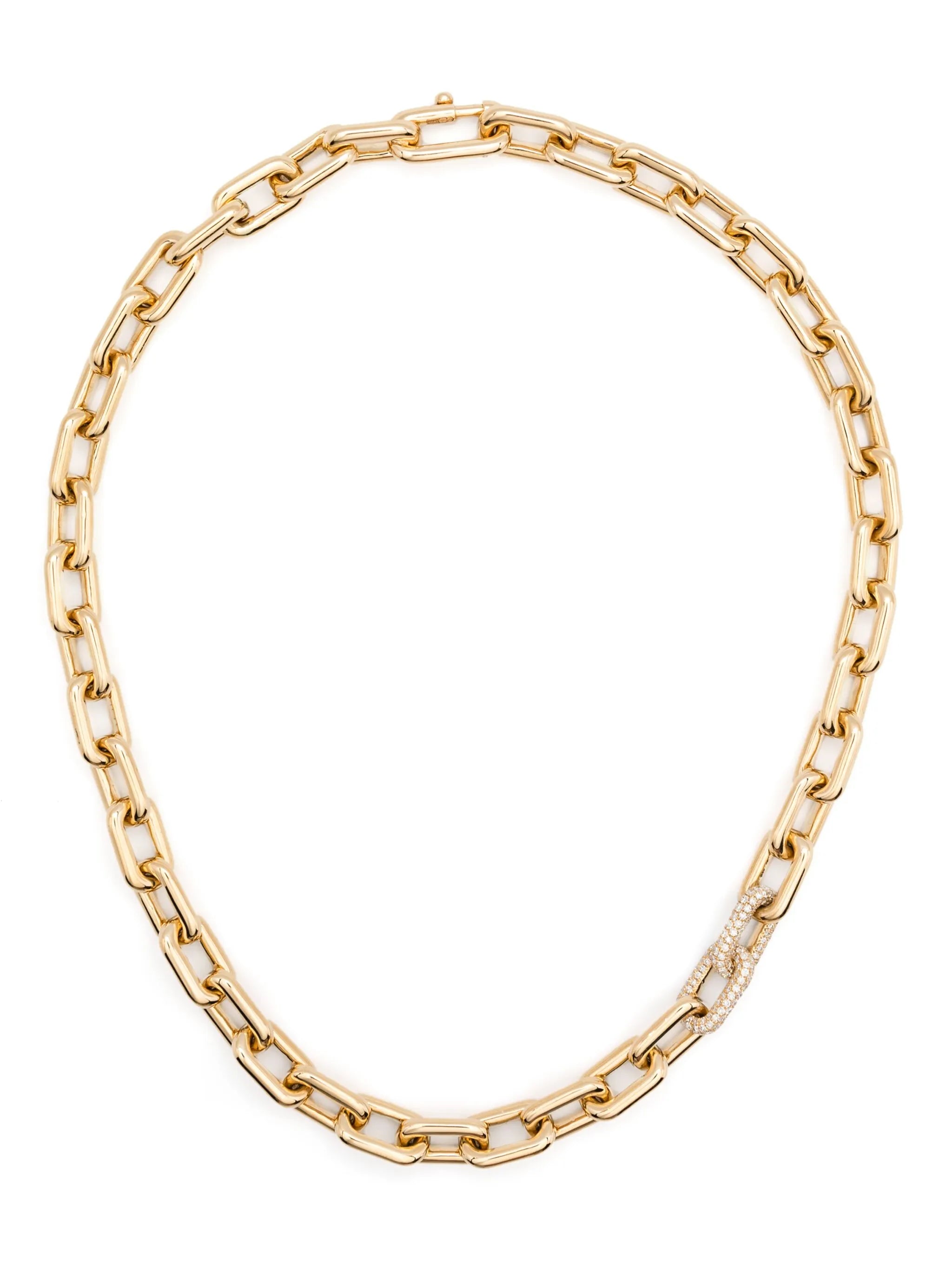18CT yellow gold chain diamond necklace