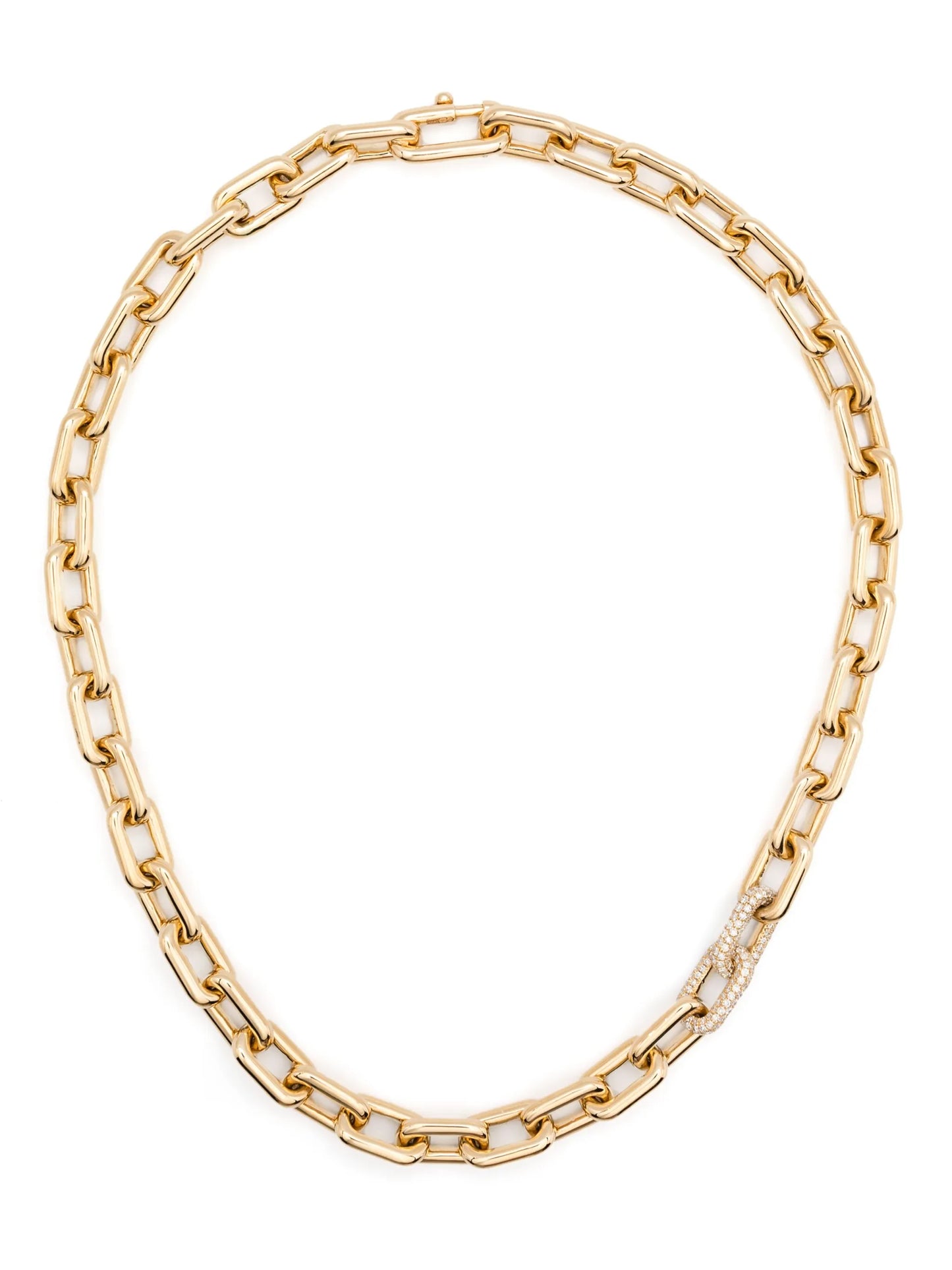 18CT yellow gold chain diamond necklace