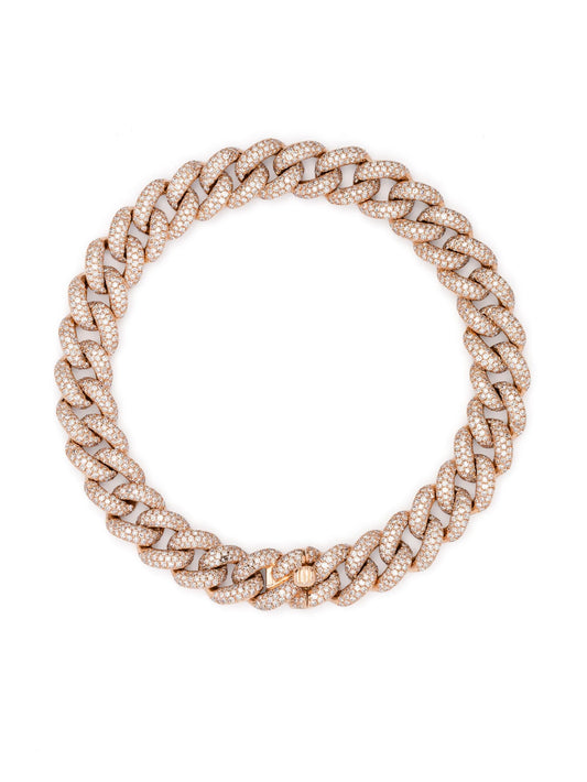 18CT rose gold essential diamond bracelet