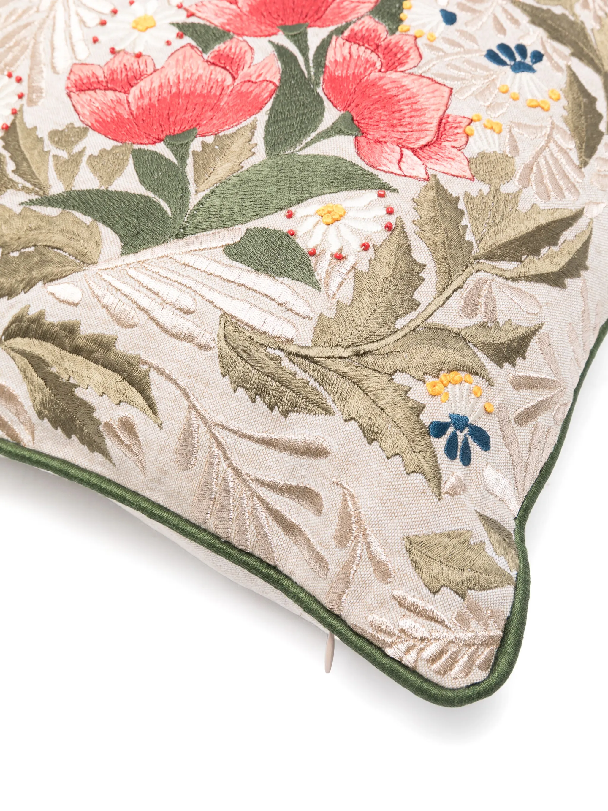 garden-embroidered cushion (50cm x 50cm)