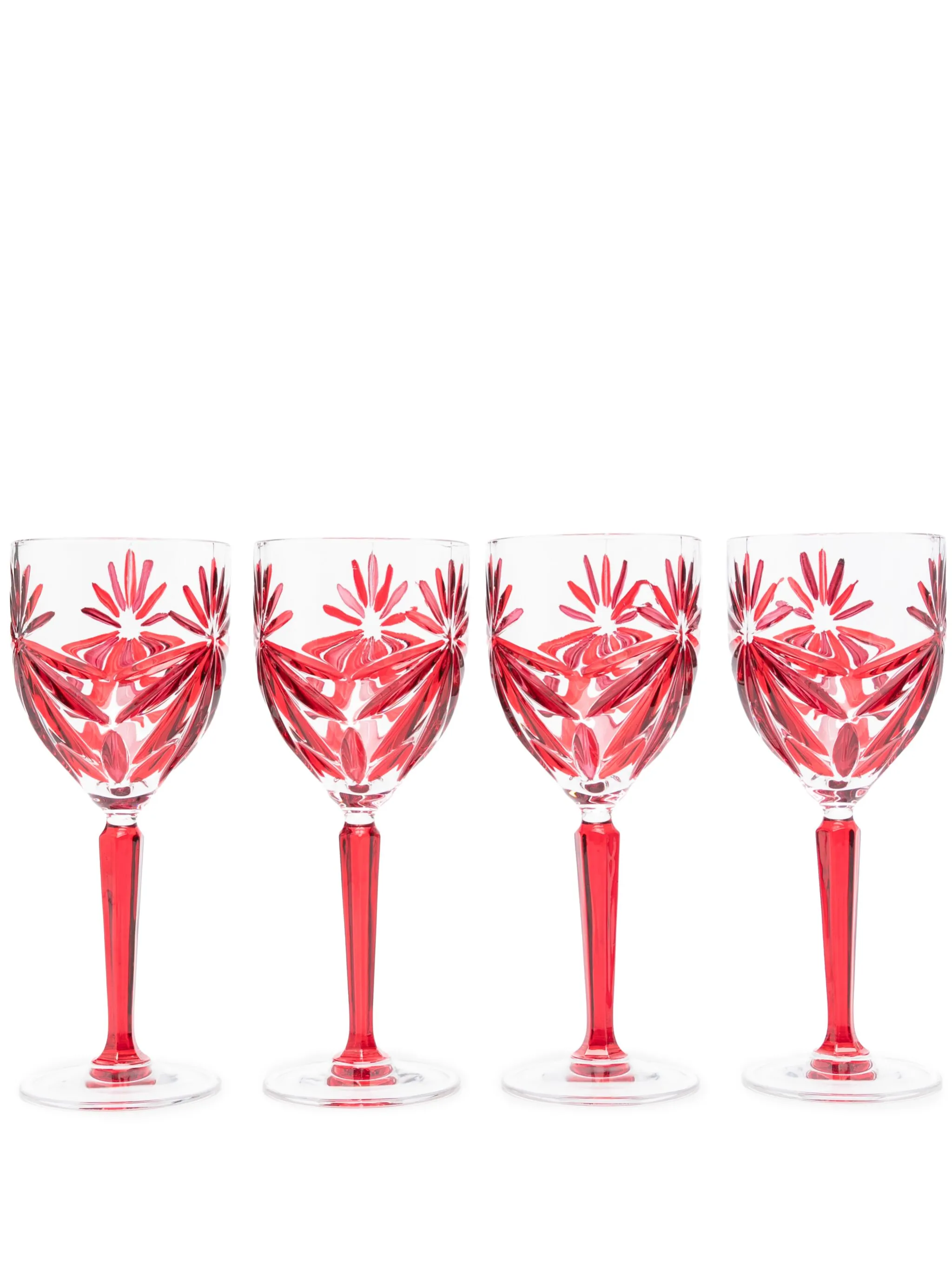 Stars crystal wine glasses set (set of four)