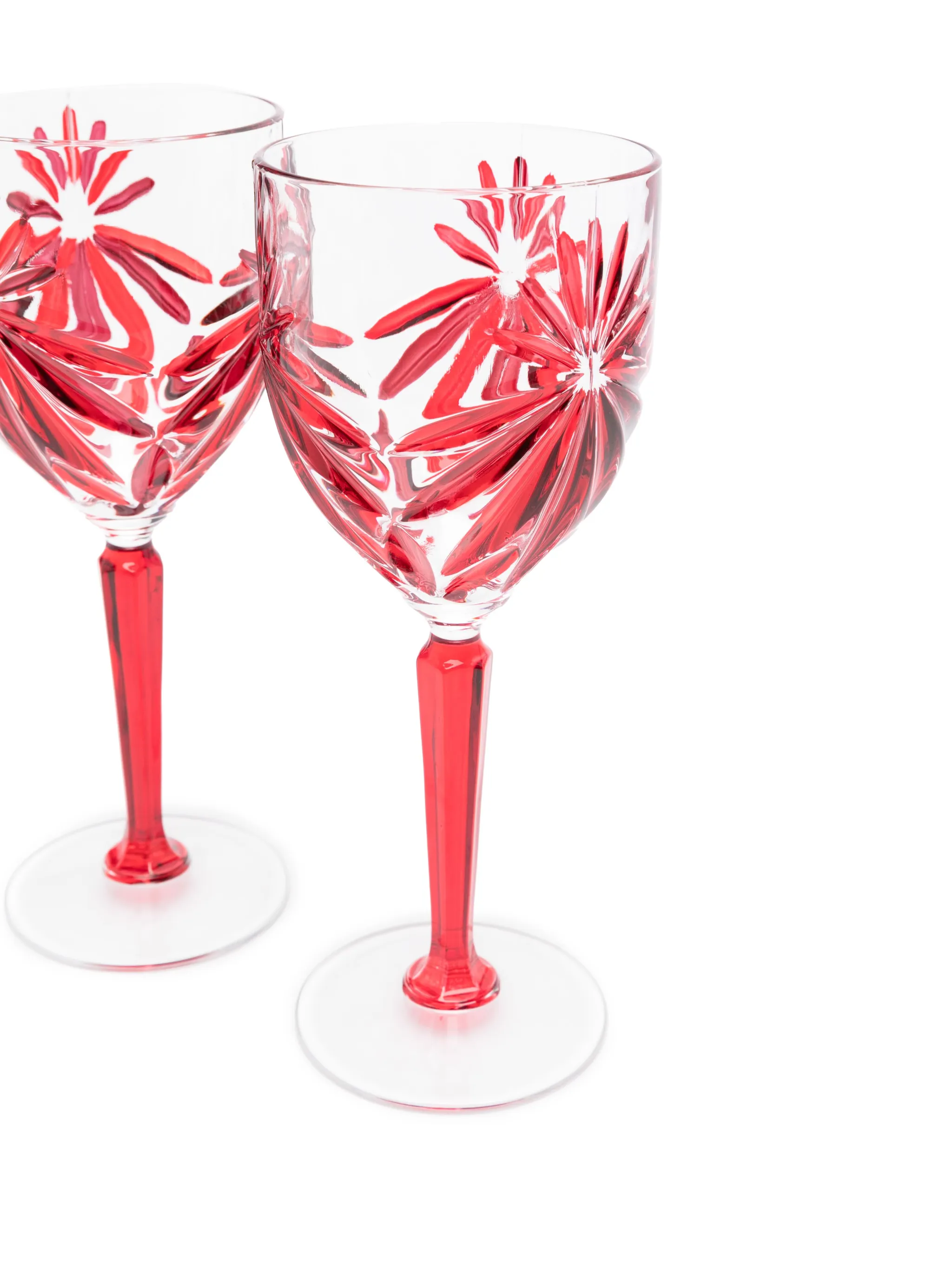 Stars crystal wine glasses set (set of four)