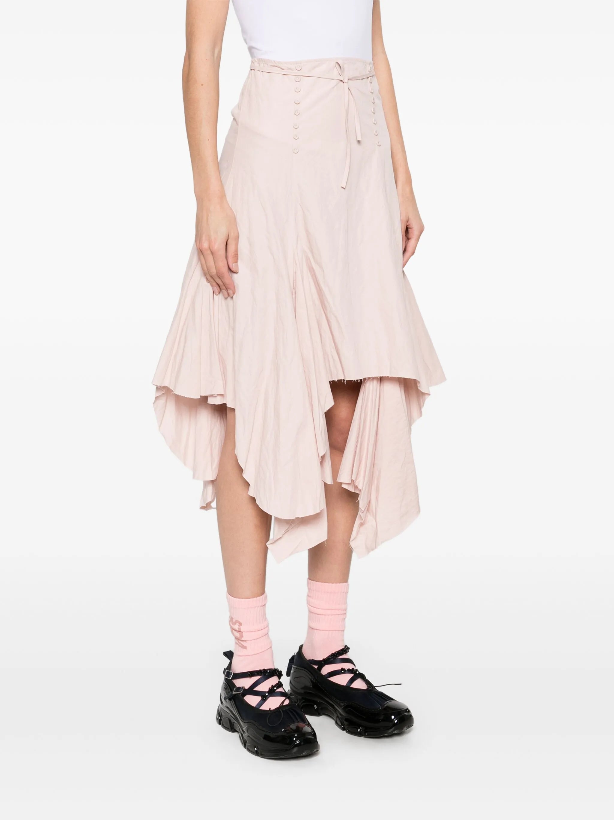 flounce asymmetric skirt