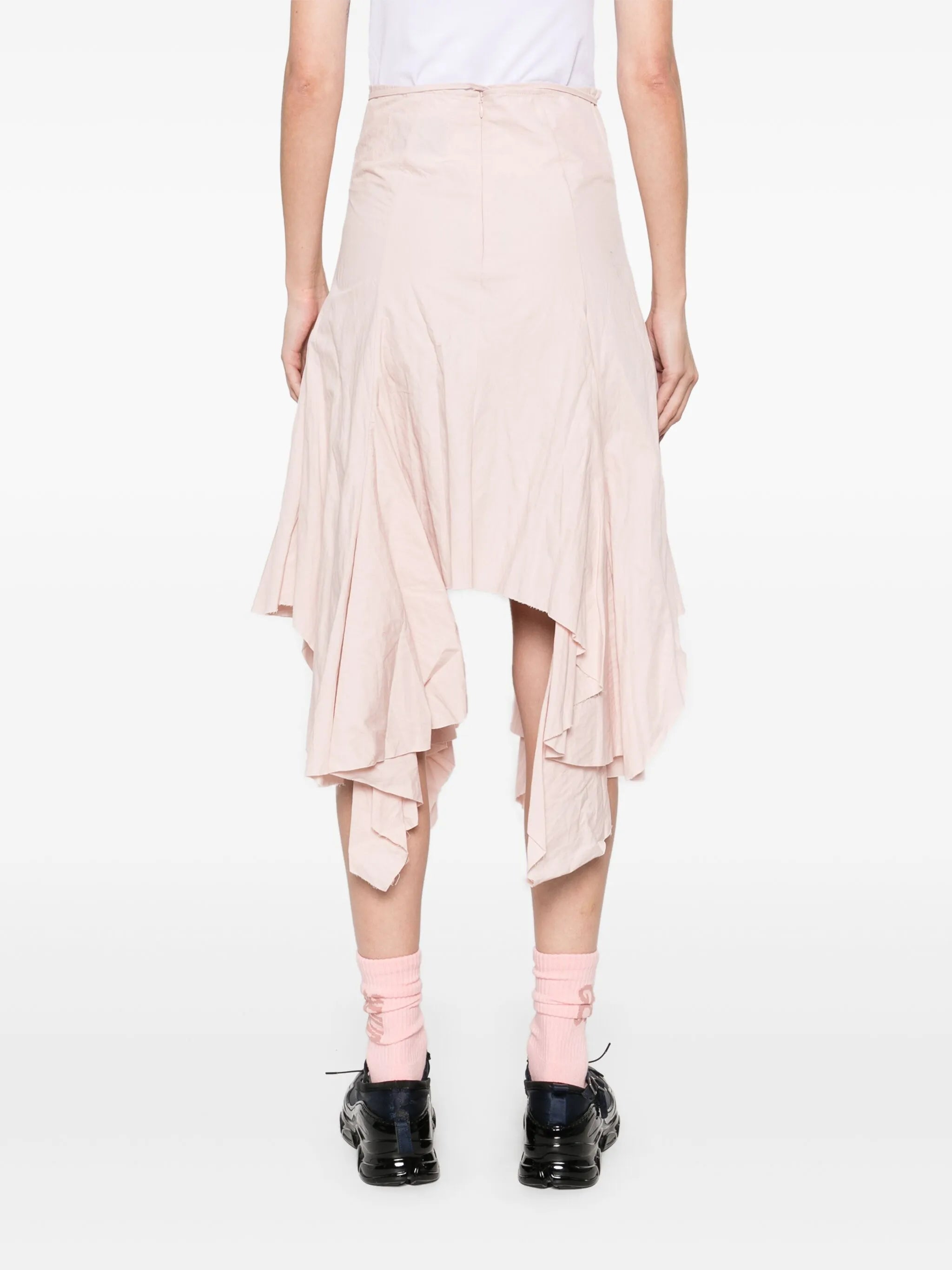 flounce asymmetric skirt