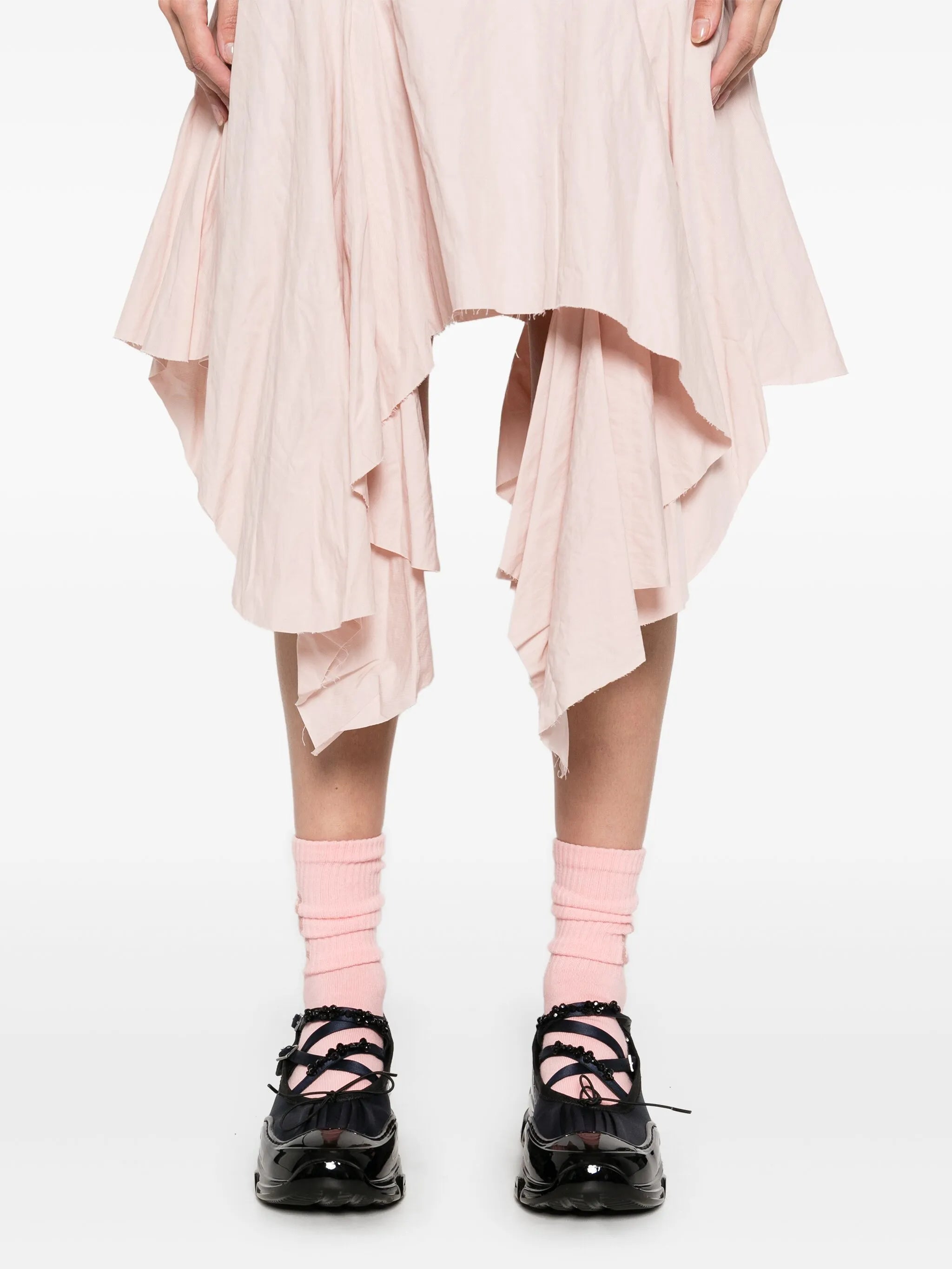flounce asymmetric skirt