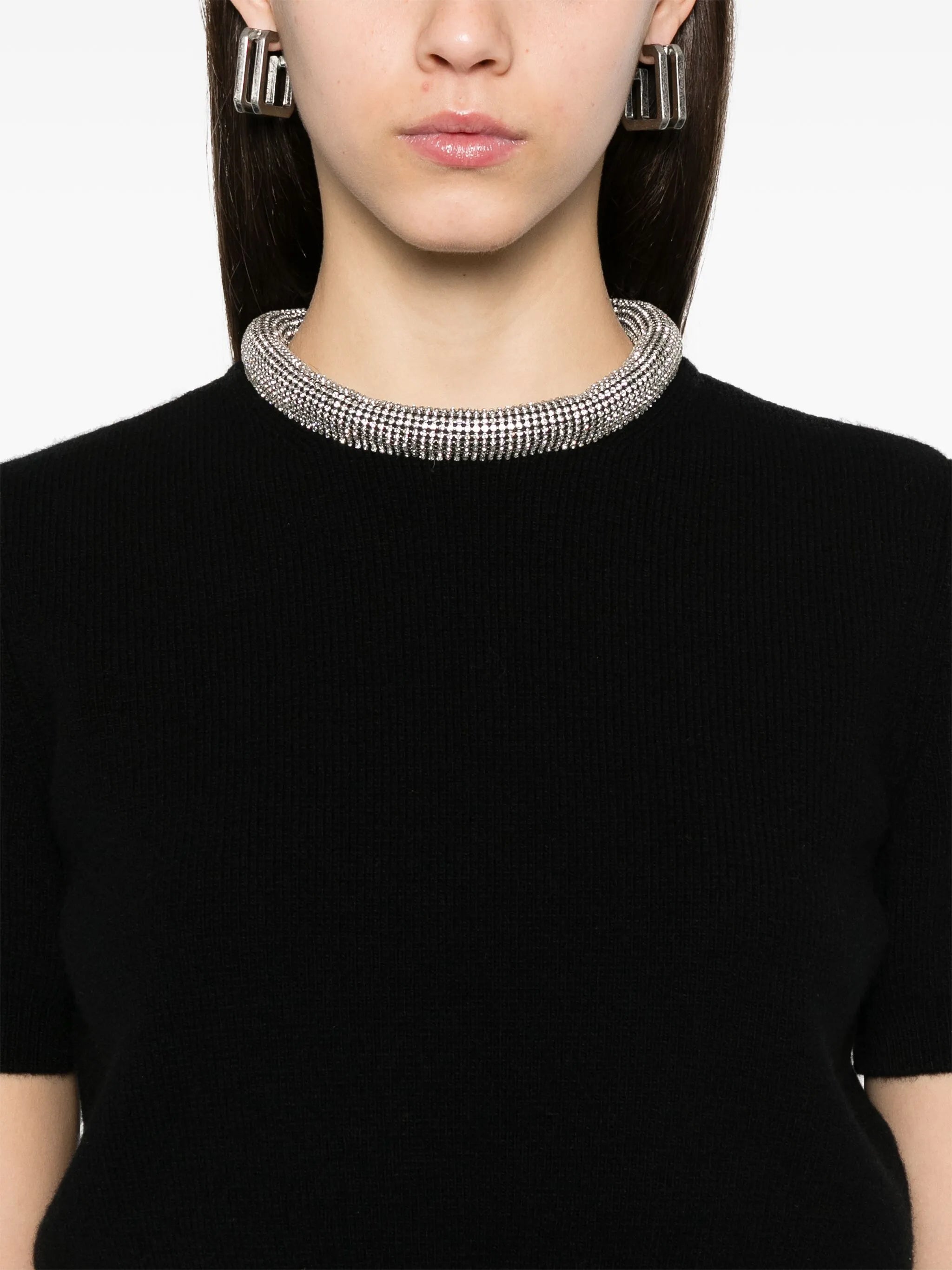 crystal-embellished T-shirt