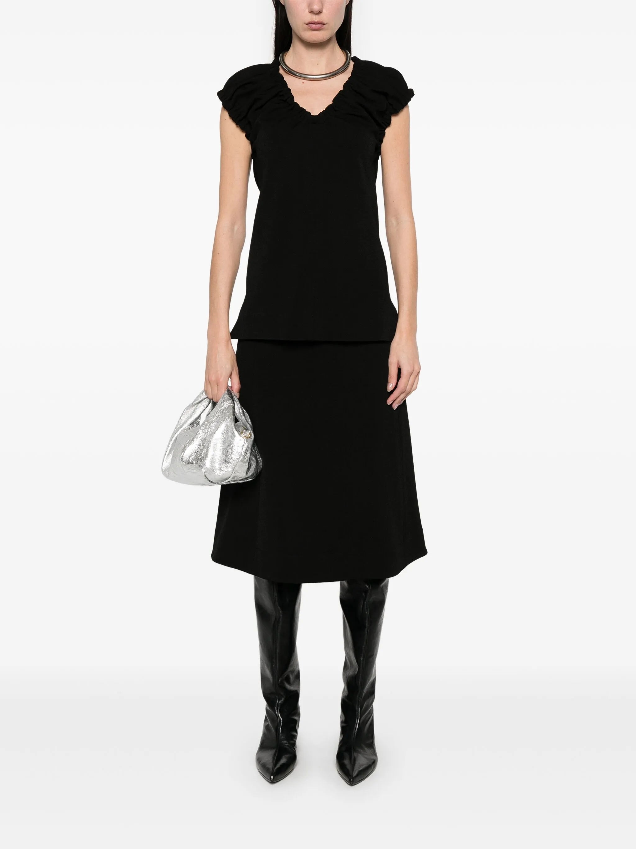 A-line midi skirt