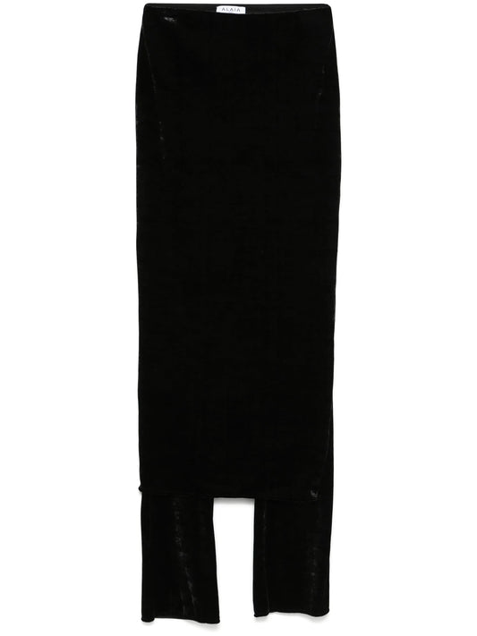 textured skirt trousers