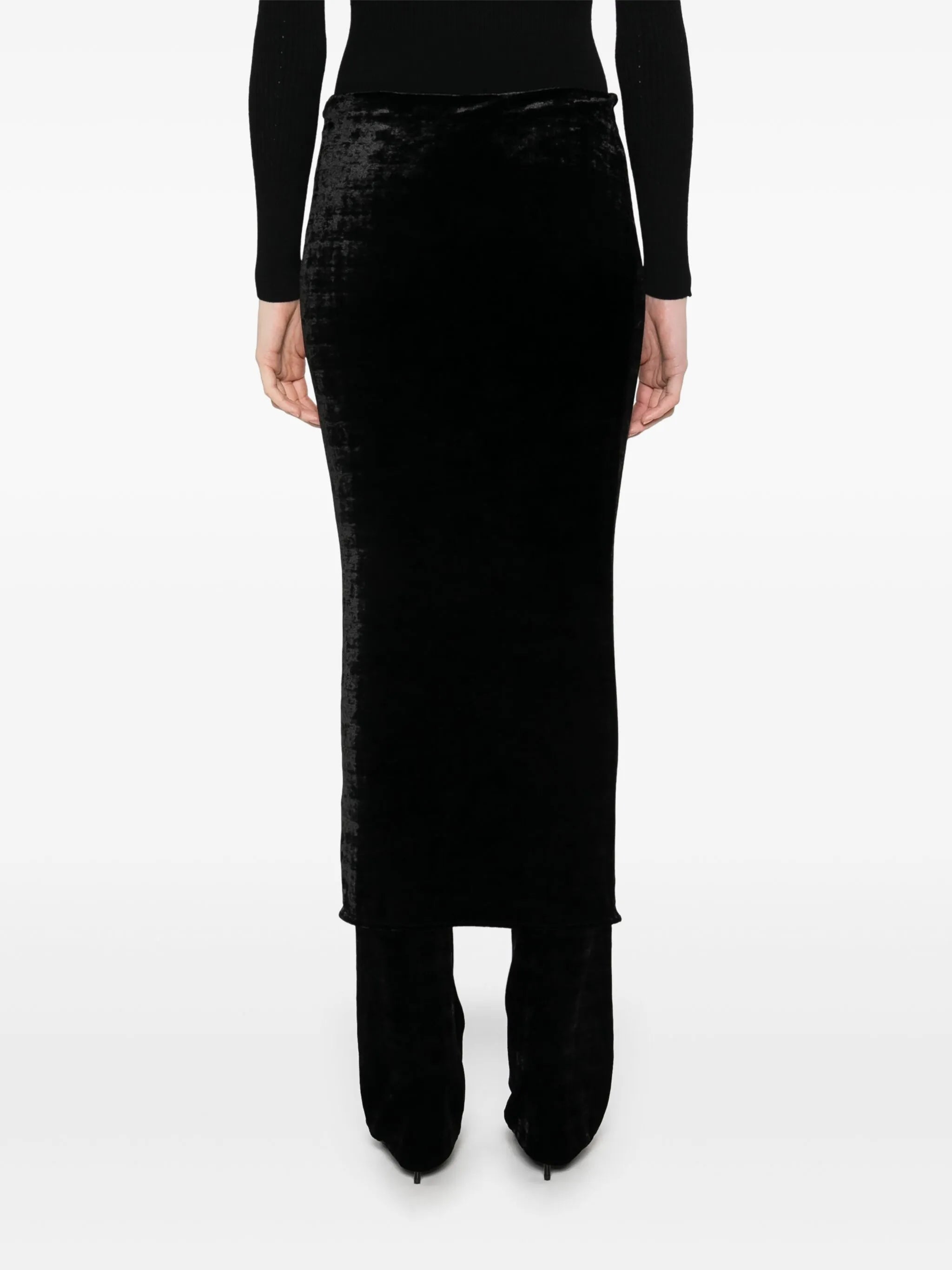 textured skirt trousers