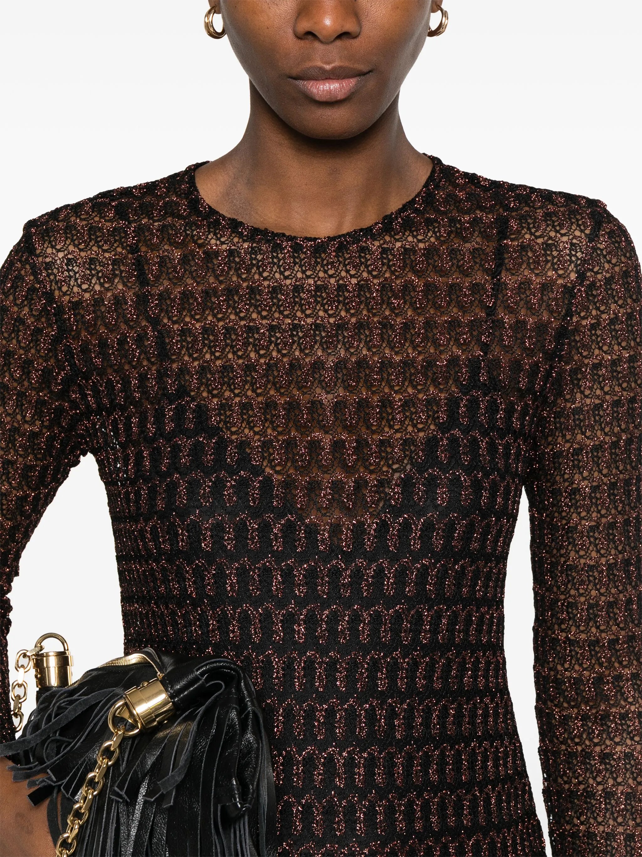 open-knit mini dress