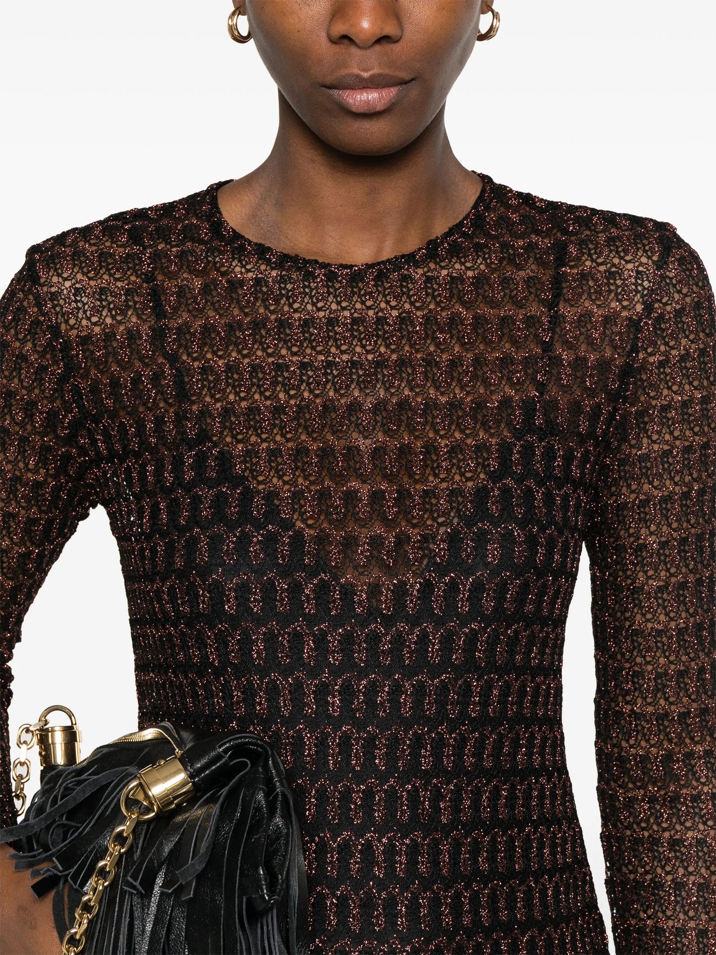 open-knit mini dress