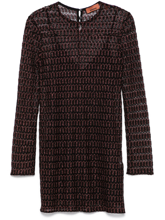 open-knit mini dress