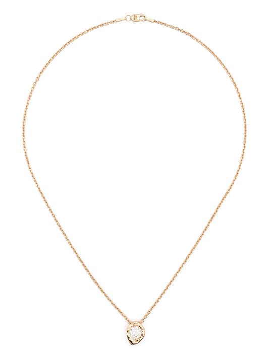 14CT yellow gold  Alfa diamond necklace